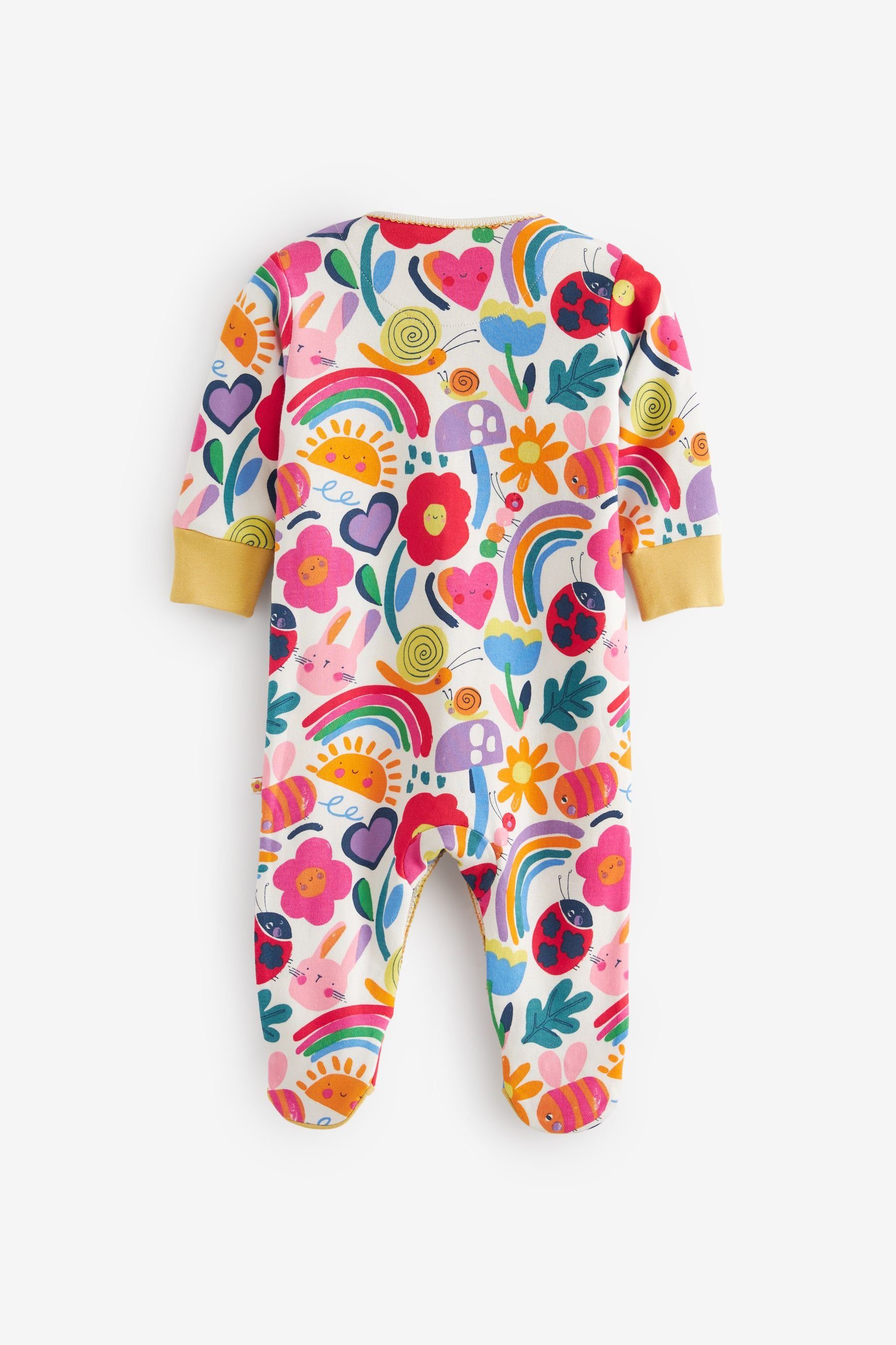Next Schlafoverall Babyschlafanzüge mit Füßen, Bright 3er-Pack (3-tlg) Multi