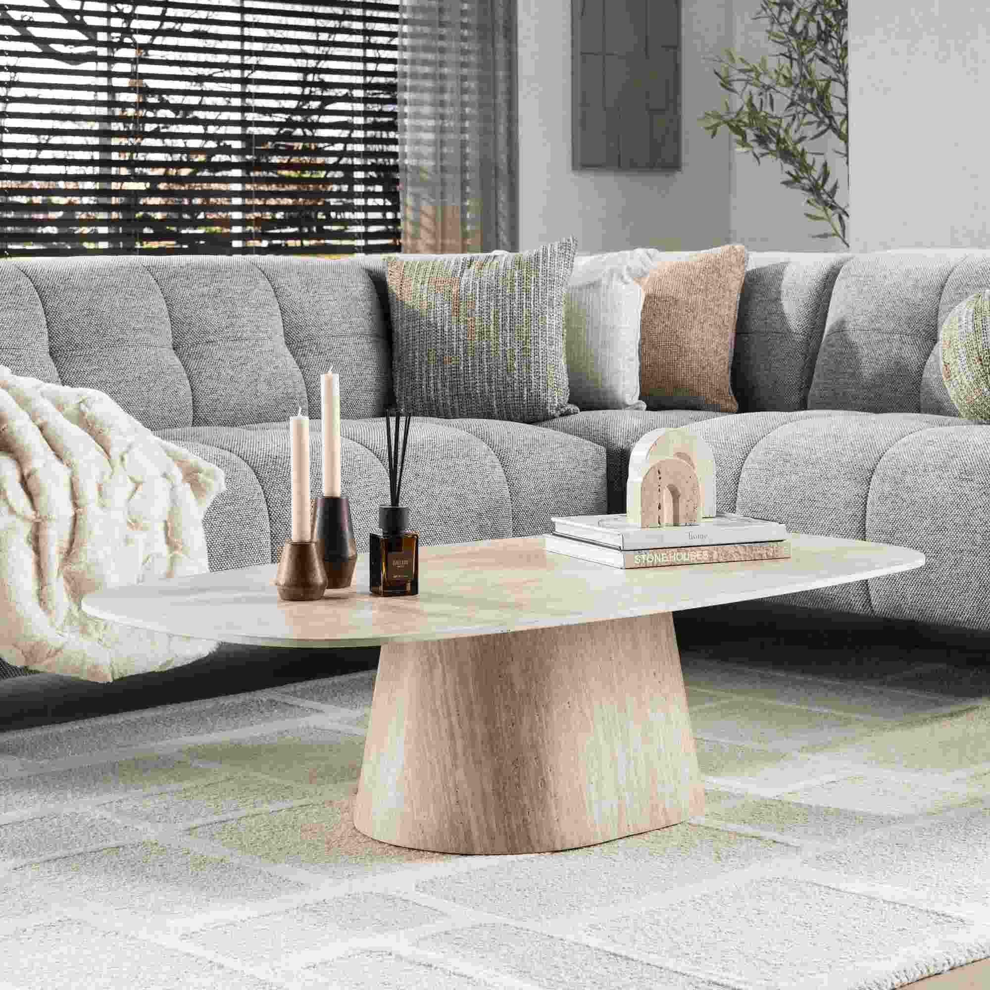 Feeling4Home Couchtisch, Eleganter Couchtisch mit markantem Zentralsocke