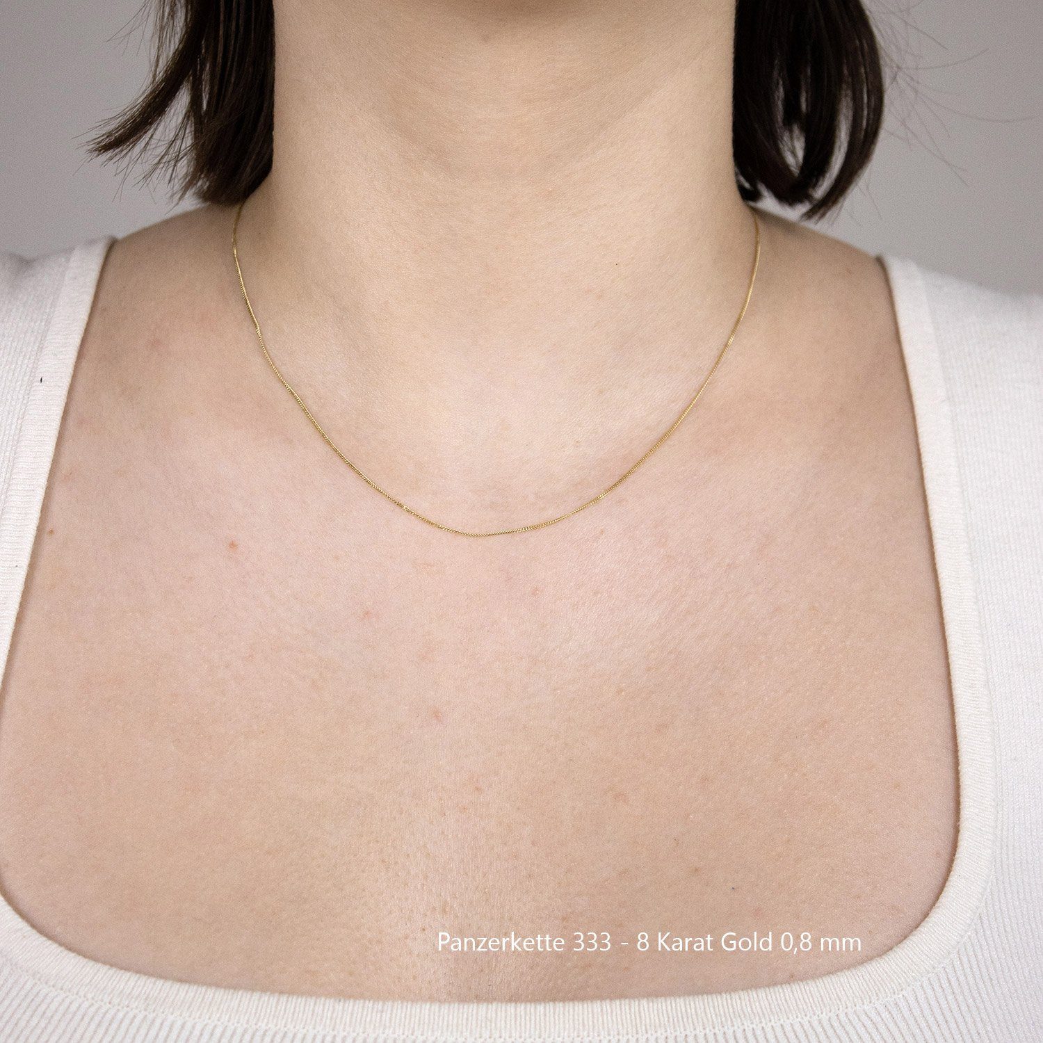 HOPLO Goldkette Goldkette Panzerkette 333 - 8 Karat Gold 0,8 mm - 36 cm, Ma günstig online kaufen