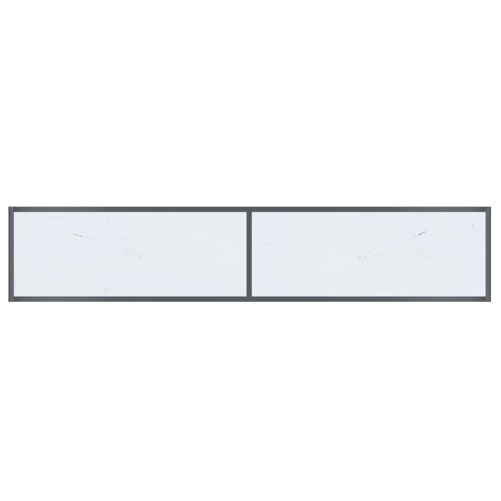 furnicato Beistelltisch Konsolentisch Weiß 180x35x75,5 Hartglas cm (1-St)