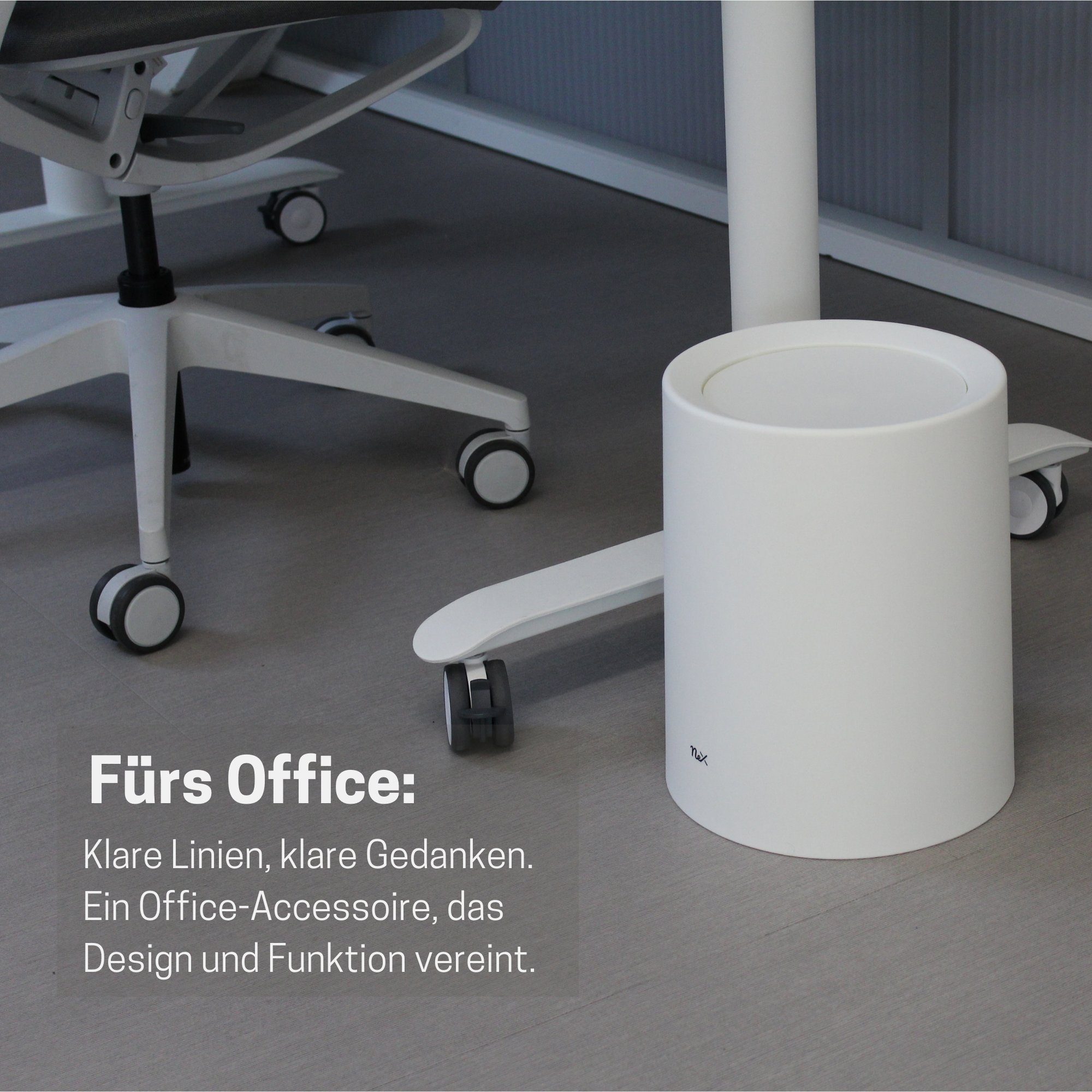 Double-Layer Matt Papierkorb Office, Deckel 4 12L, Weiß Fürs mit products - Stück Büro - AllBlue Papierkorb -