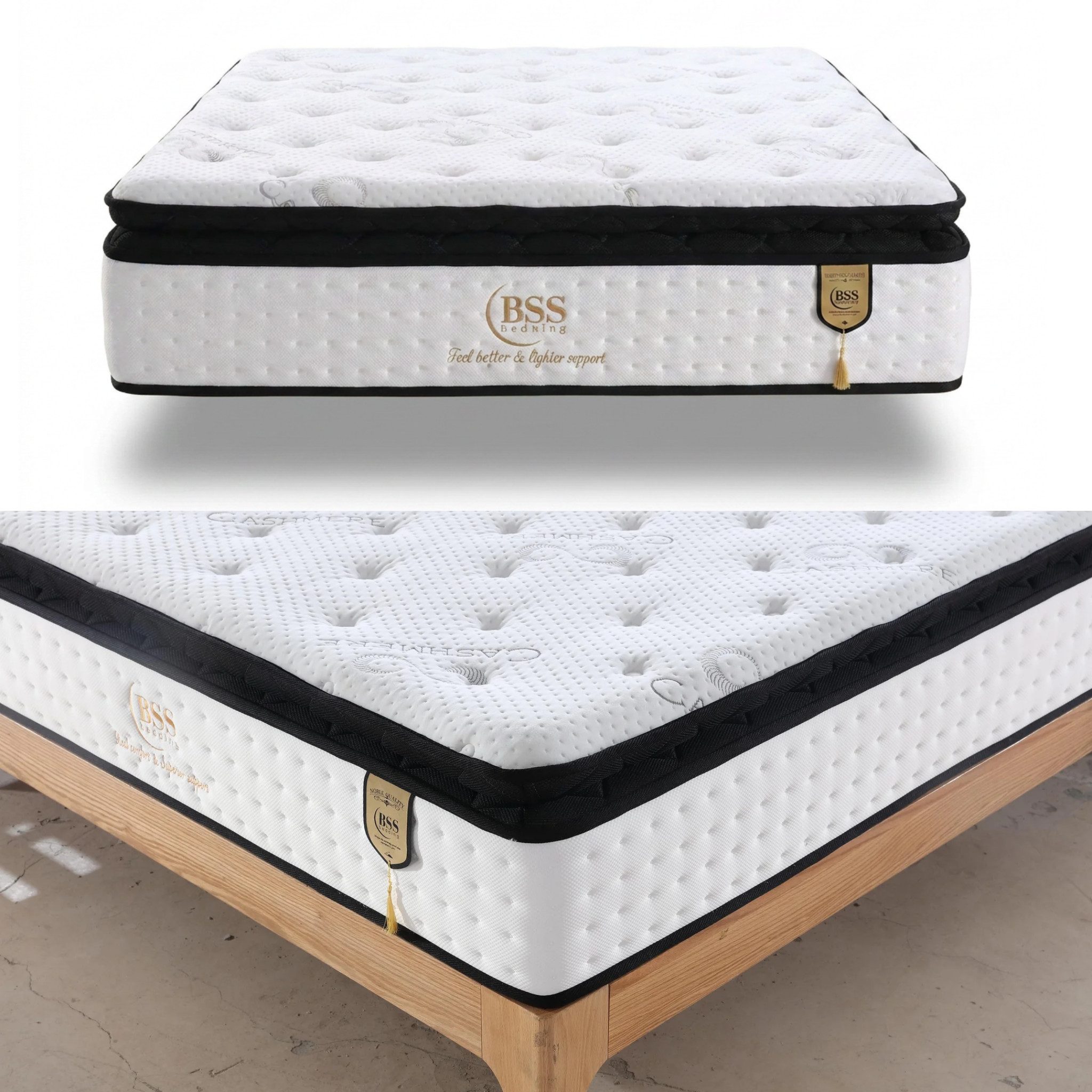Taschenfederkernmatratze Premium Paris 11 Schichten Matratze mit Integriertem Topper, gowoll, 30 cm hoch, (90x200, 140x200, 160x200, 180x200, H3 Härtegrad), Optimale Durchlüftung Federkern Mattress