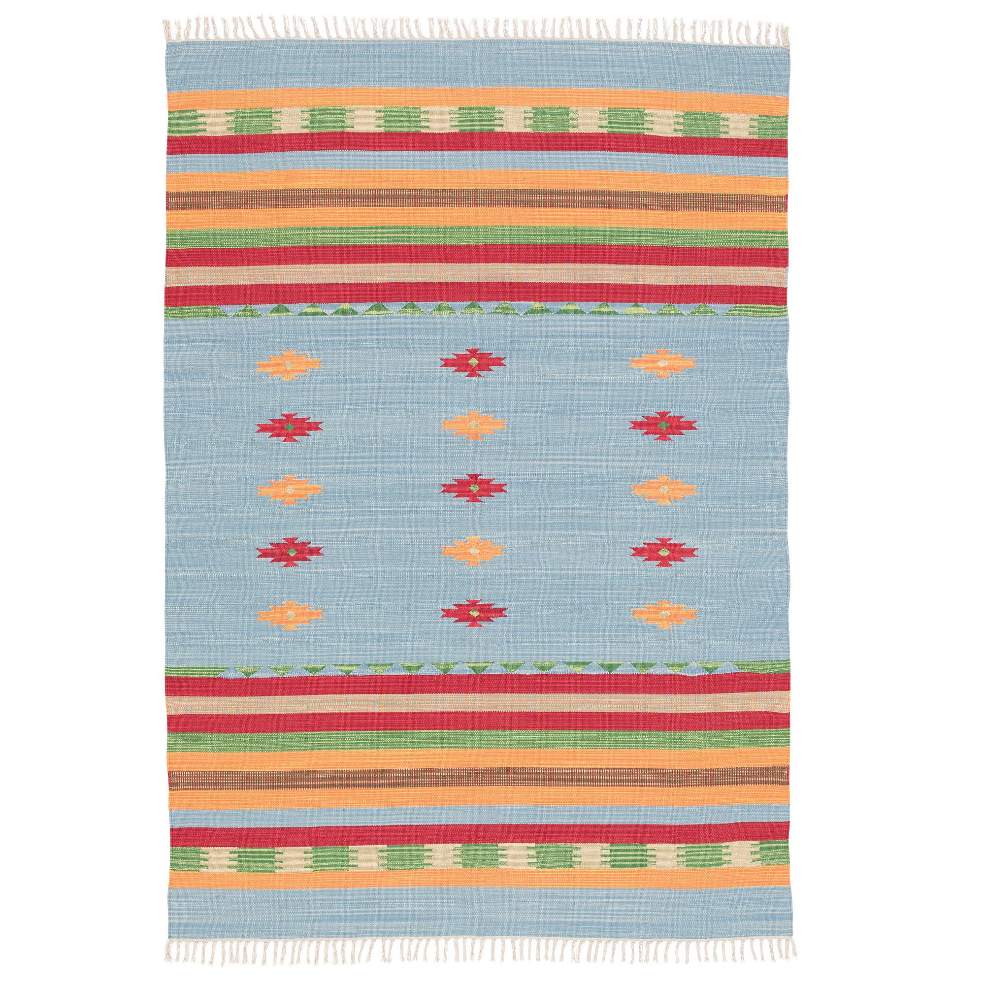 Pergamon Wollteppich Baumwolle Natur Kelim Teppich Lina Stripes, Rechteckig, Höhe: 8 mm – Bild 2 von 5