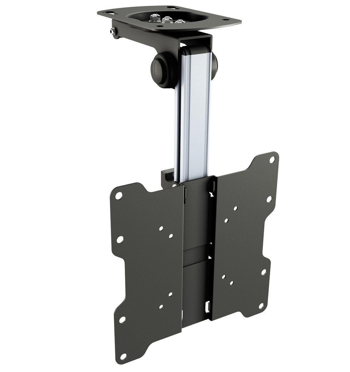 RICOO TV-Deckenhalterung TV Deckenhalter 13"-33" bis 20Kg für LCD / LED / Plasma Monitor D0122, (bis 33 Zoll, VESA 75x75 bis 200x200, 1-tlg., sufenlos ein- / ausklappbar, Frontplatte in der Höhe verstellbar, für Decke Dachschräge, +/-45° schwenkbar, von 265 - 400mm ausziehbar)