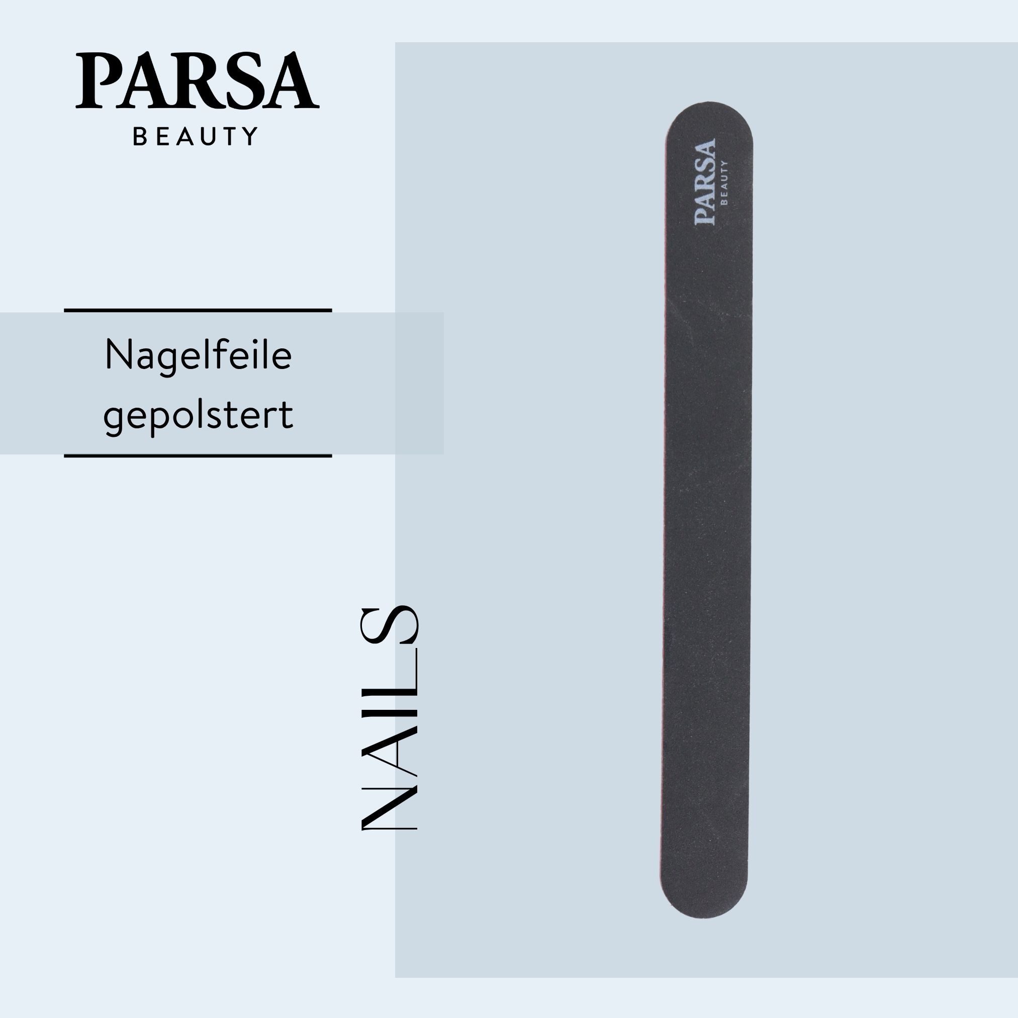 PARSA Beauty Sandblatt-Nagelfeile PARSA Beauty ESSENTIAL Nagelfeile gepolstert Maniküre Feile