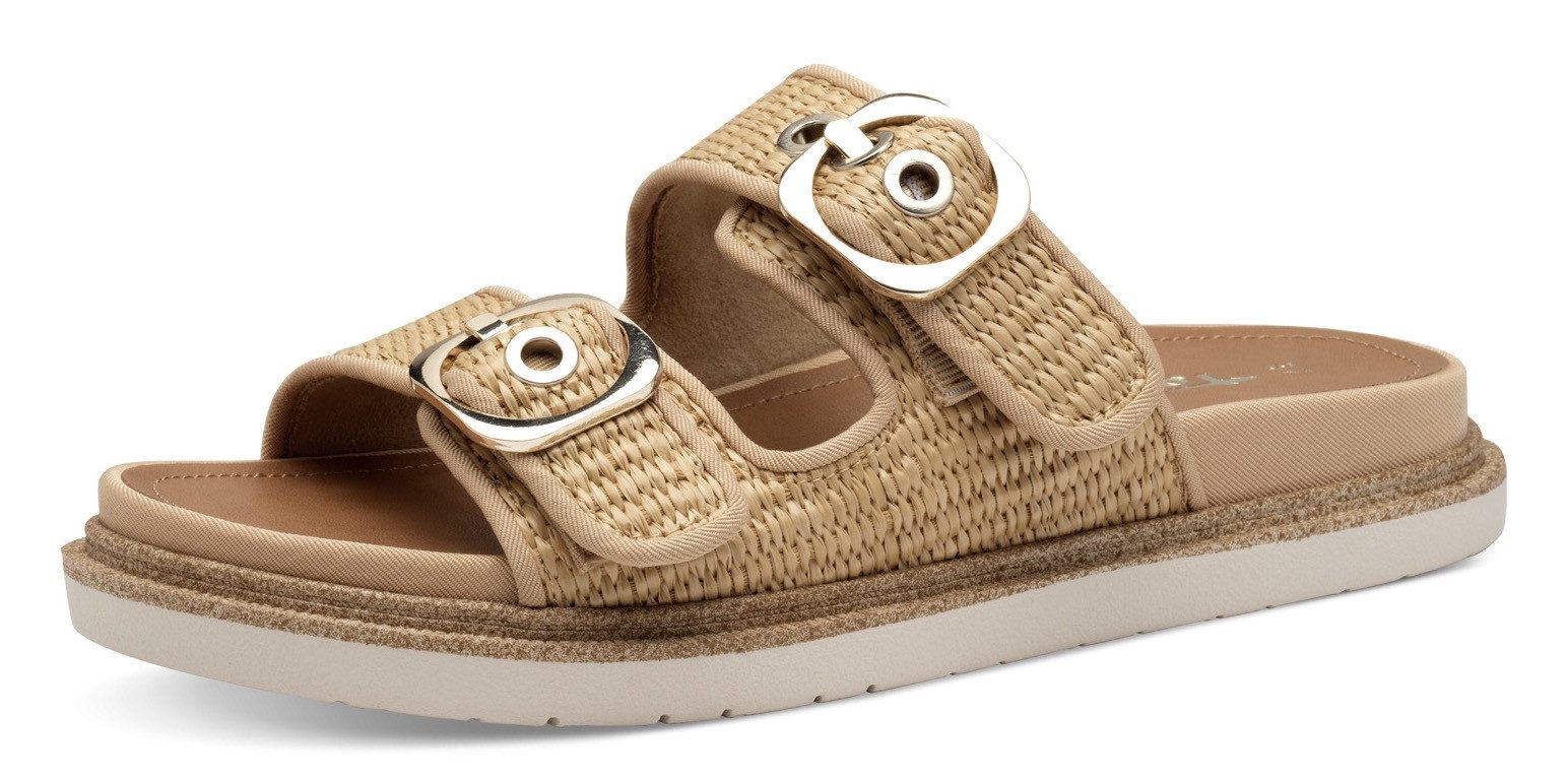 Tamaris Pantolette, Plateau, Sommerschuh, Schlappen mit verstellbaren Schna günstig online kaufen