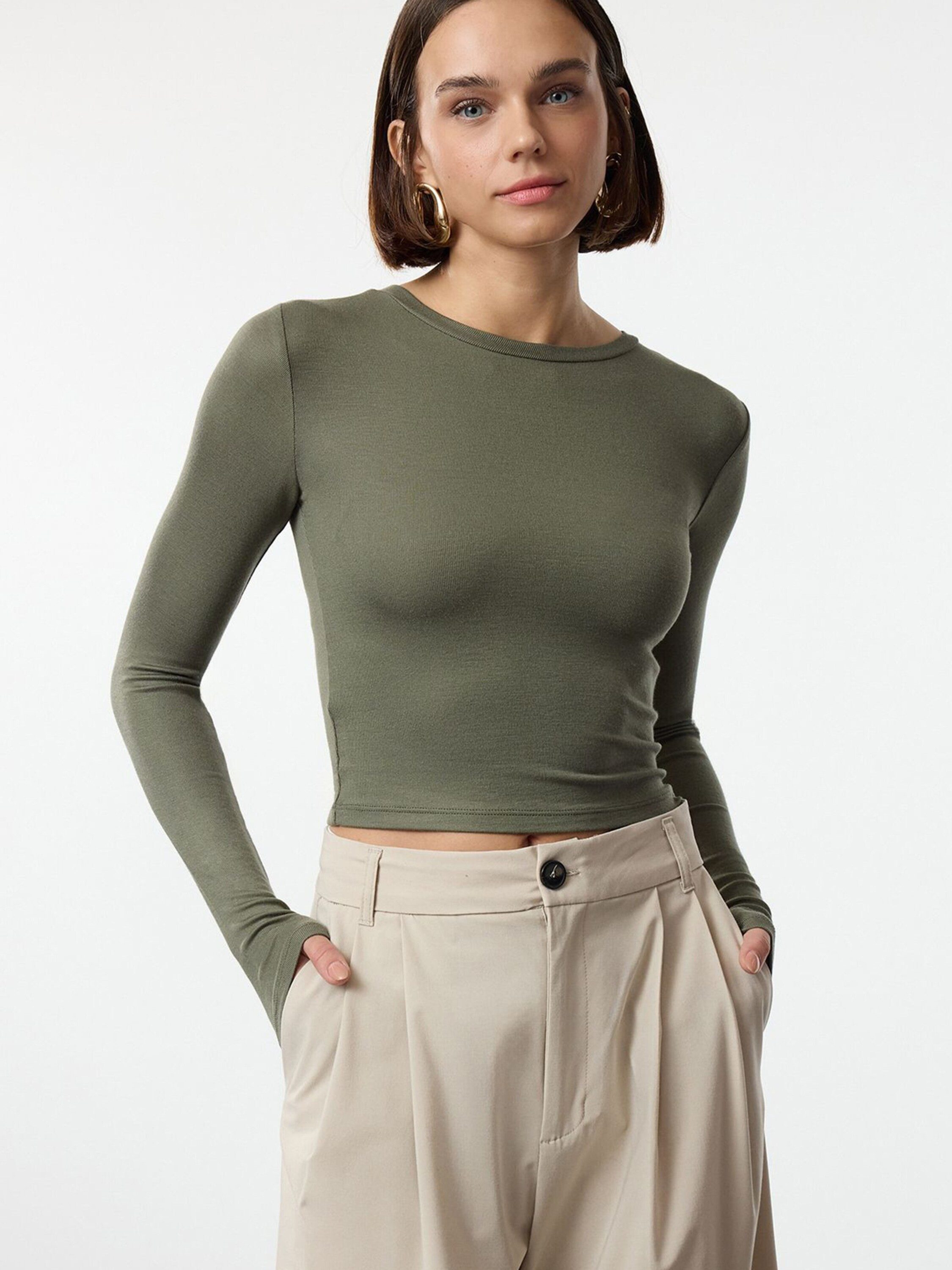 Trendyol Langarmshirt (1-tlg) Plain/ohne Details