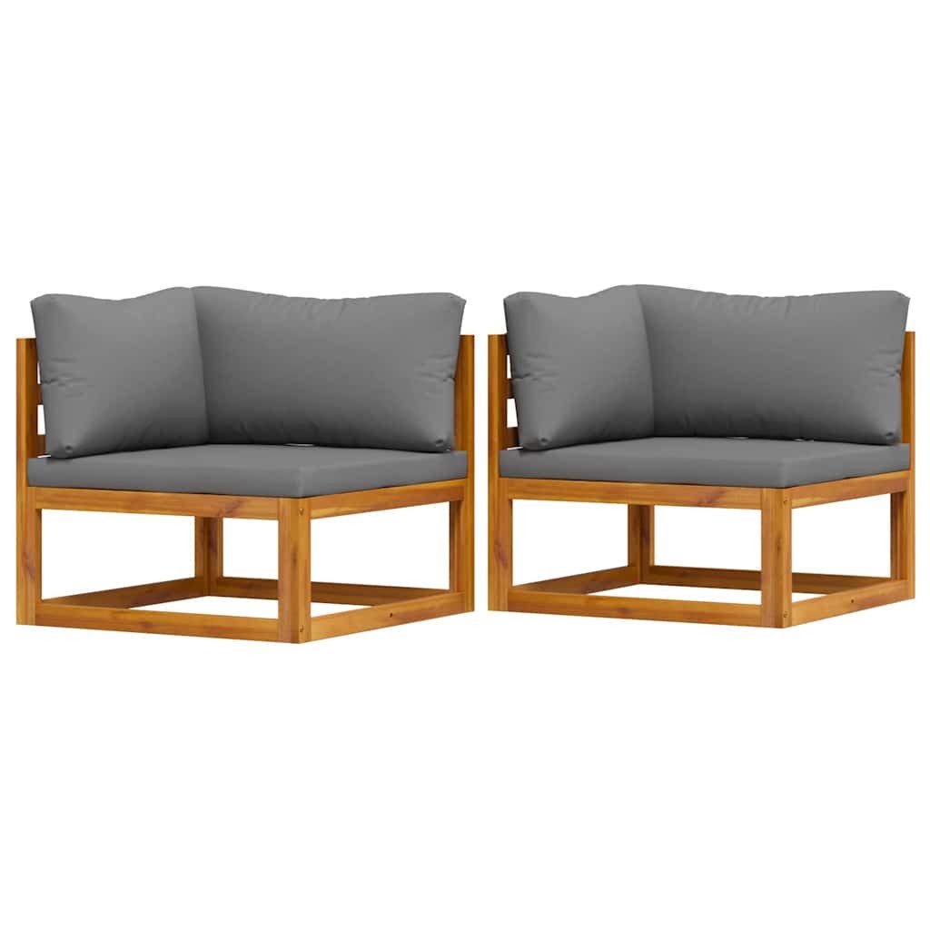 vidaXL Sofaelement Modular-Ecksofas 2 Stk. mit Auflagen Dunkelgrau (1 St)