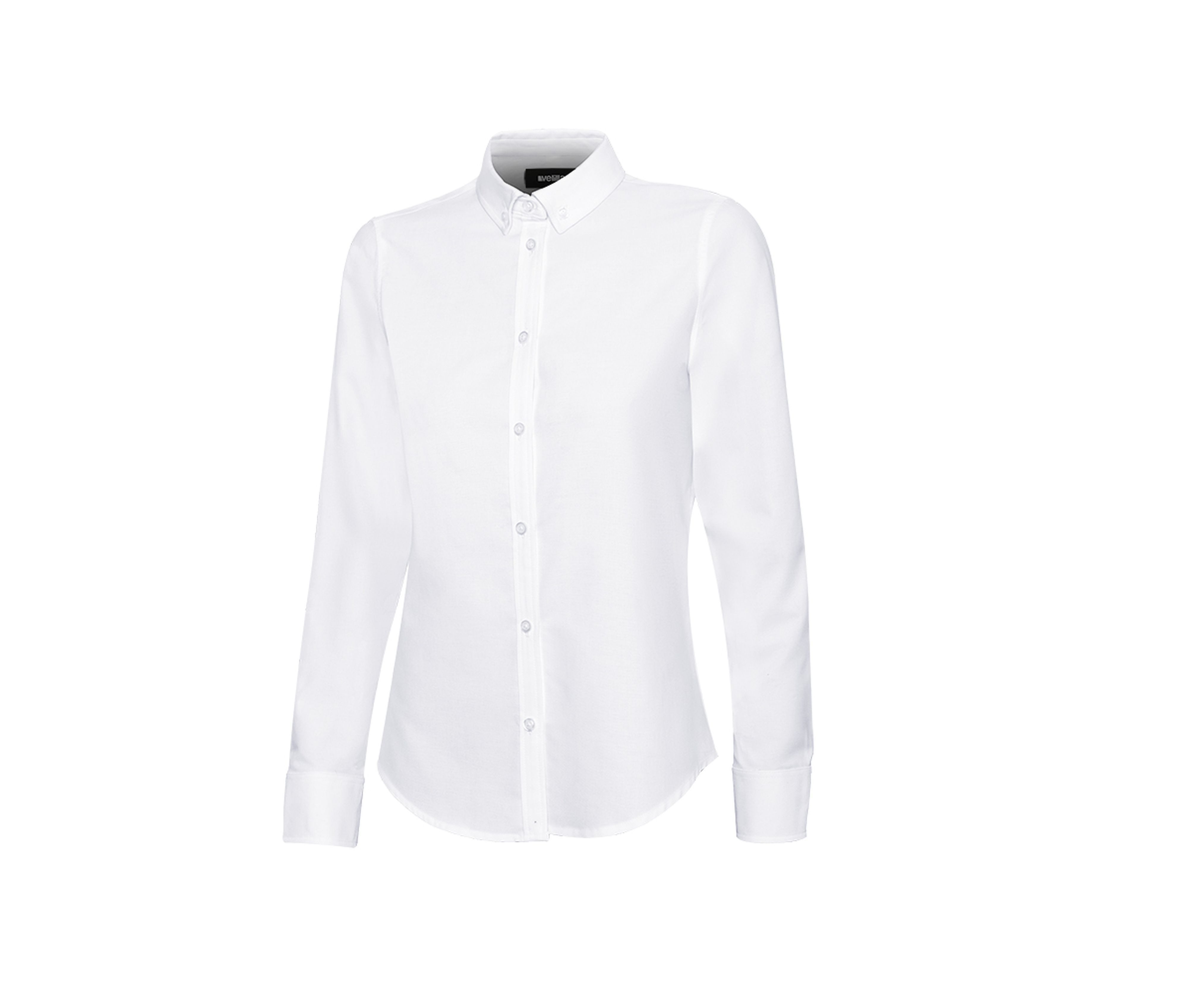 Velilla Klassische Bluse Damen Stretch Oxfordbluse Langarm mit taillierter Passform