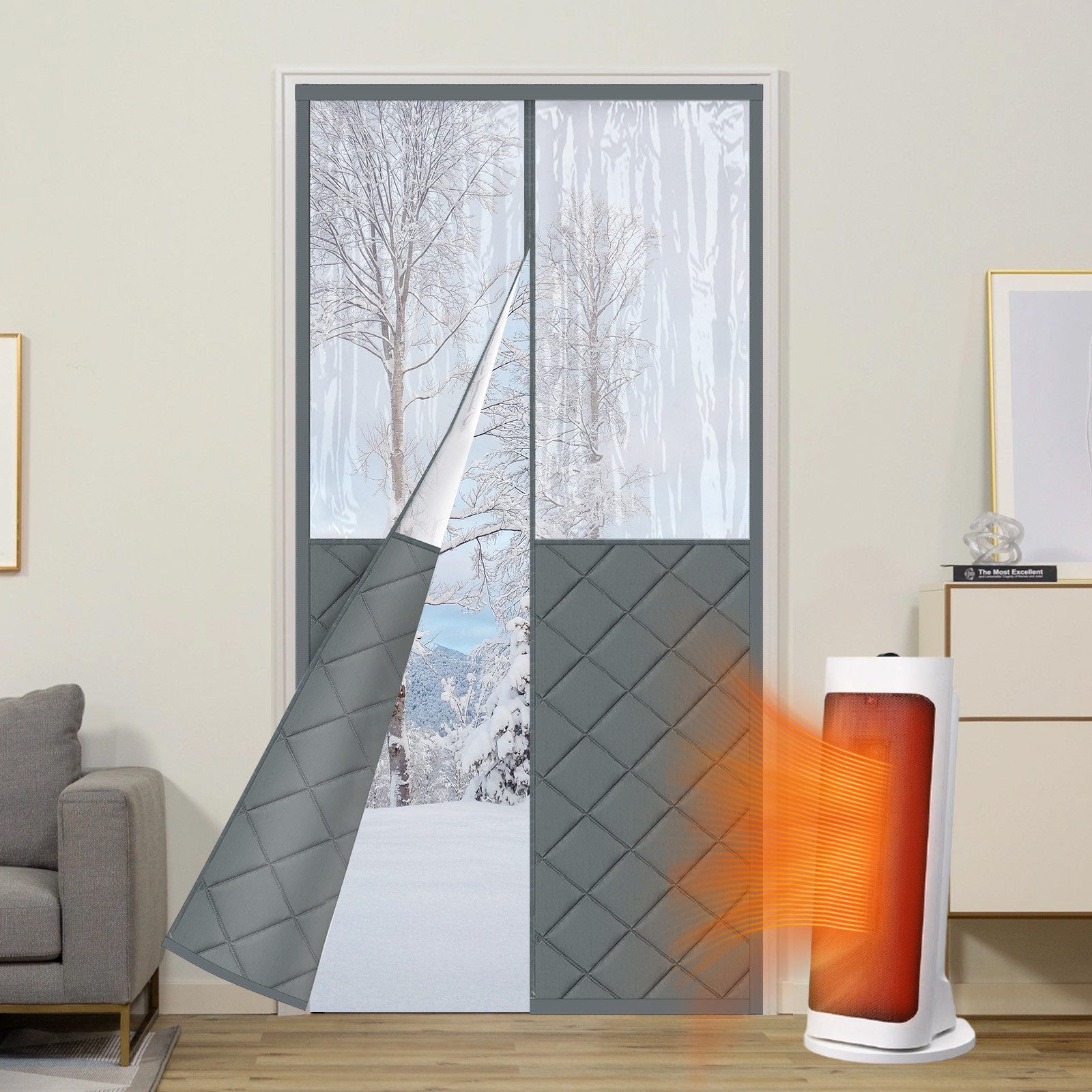 Jibenhome Türvorhang Blickdicht Wärmeschutzvorhang,Raumteiler Türvorhang Ma günstig online kaufen