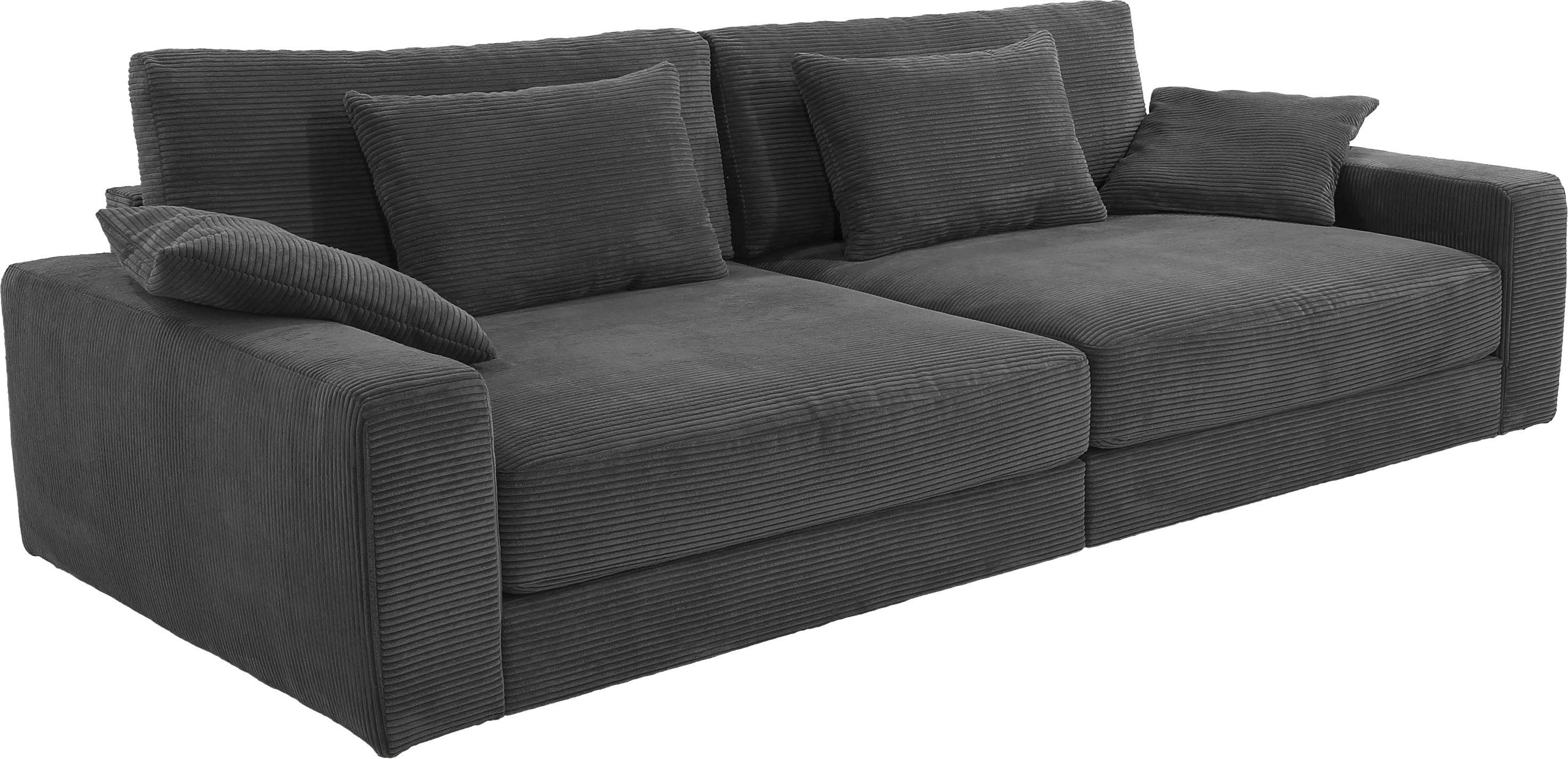 Jockenhöfer Gruppe Big-Sofa Milano XXL, B: 290 cm, mit Zierkissen, Relaxfläche 120x240 cm, Federkern