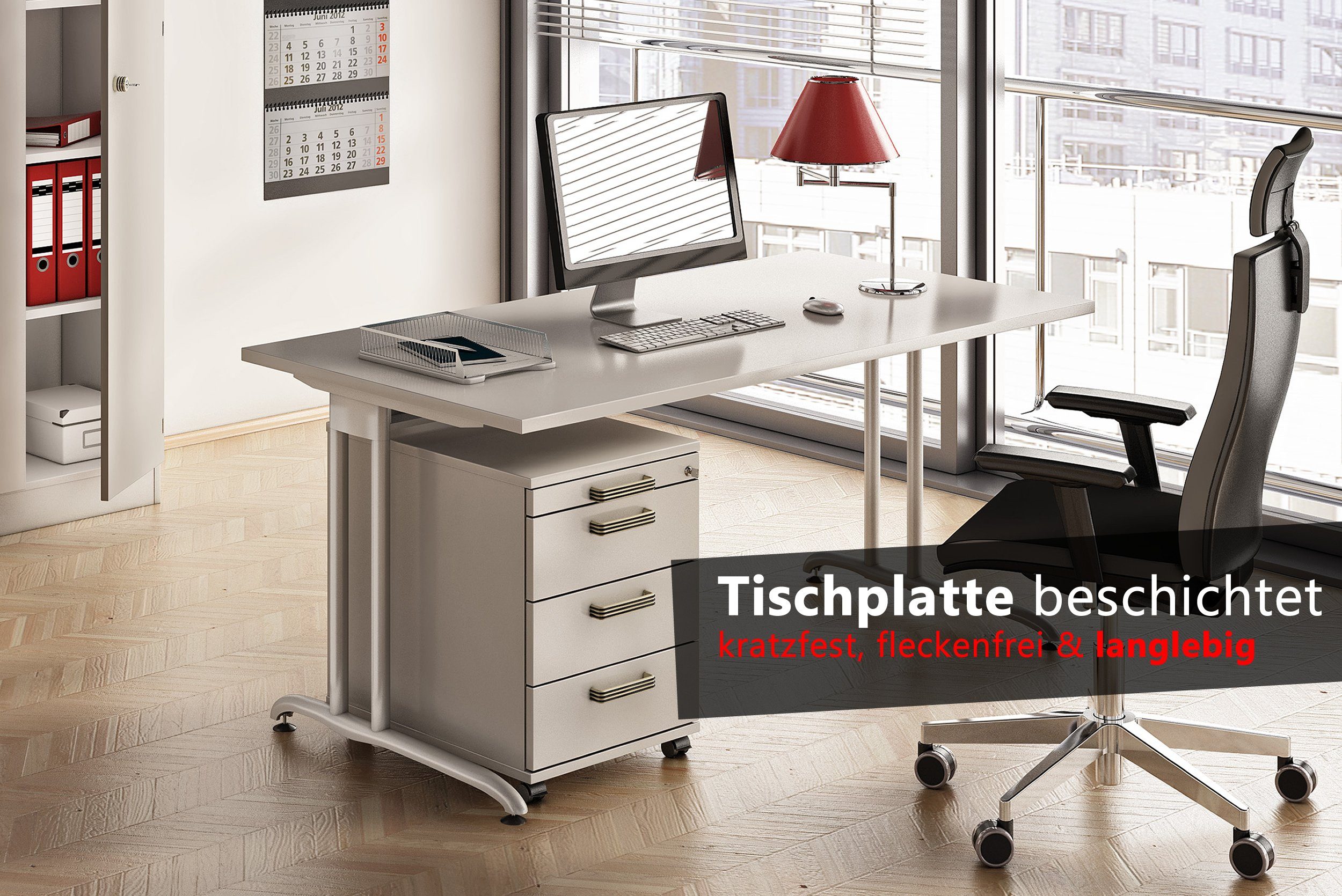 cm 120 Serie-B, - x bümö Schreibtisch 200 Dekor: Eckform: Buche Schreibtisch