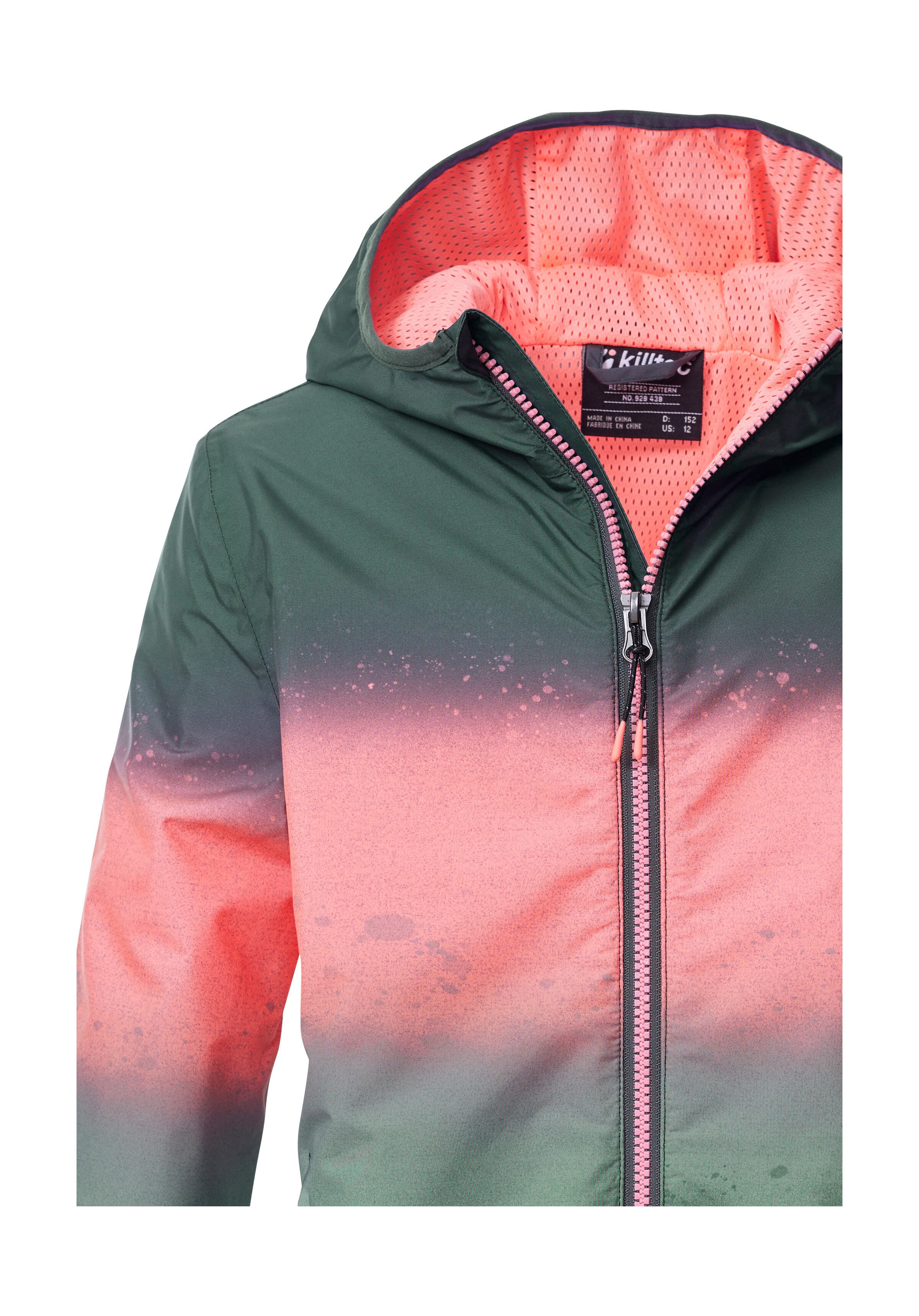 Killtec Funktionsjacke KOS 155 GRLS JCKT Leichte, wetterfeste Mädchenjacke mit All-Over-Print