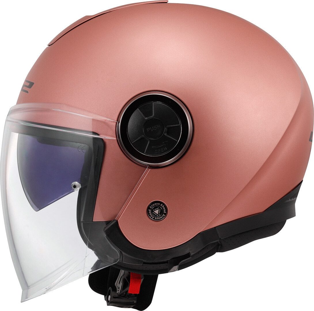 LS2 Motorradhelm OF620 Classy Solid Jethelm, vorbereitet für Kommunikationssystem,integriertes Sonnenvisier