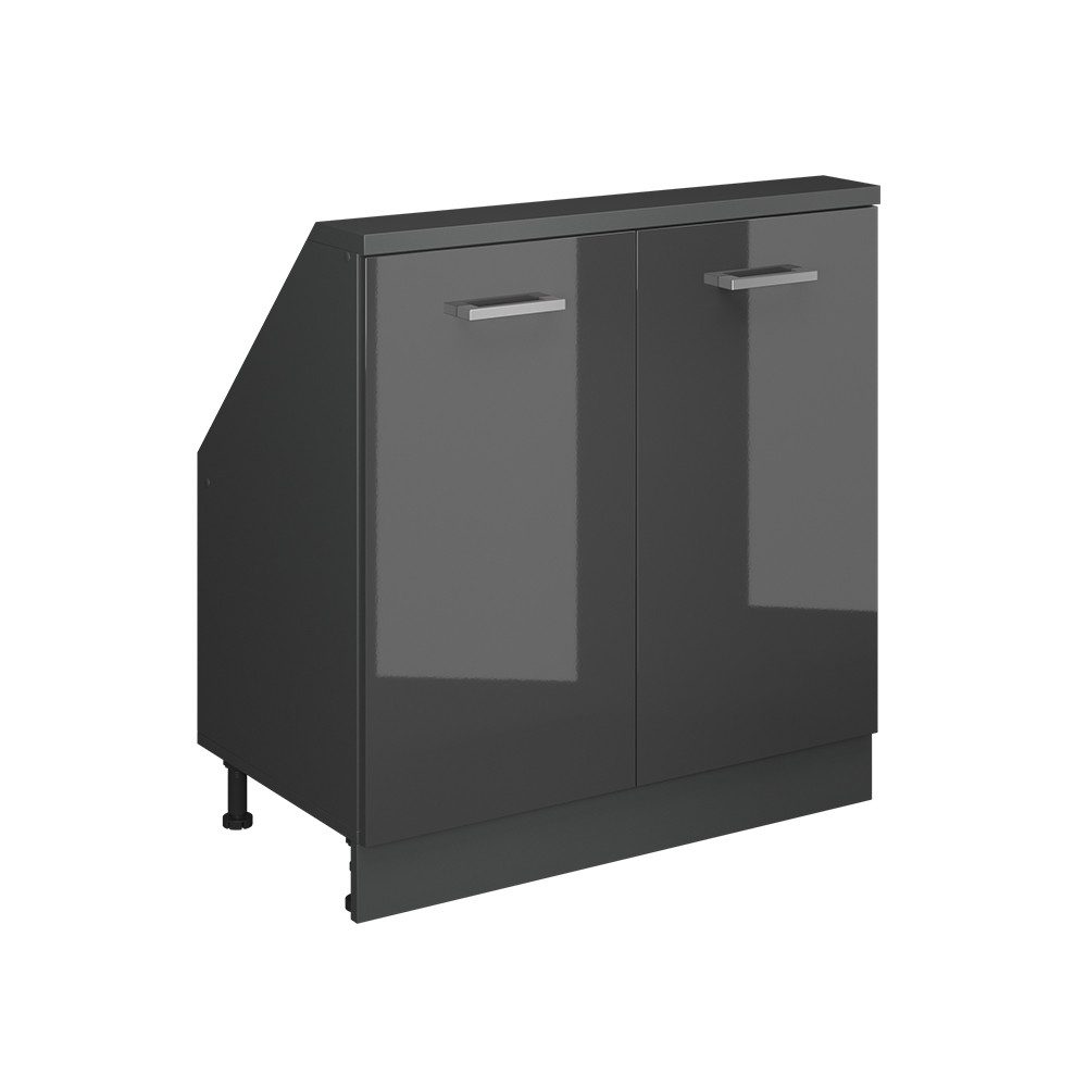 Vicco Unterschrank R-Line, Anthrazit Hochglanz/Anthrazit, 80 günstig online kaufen