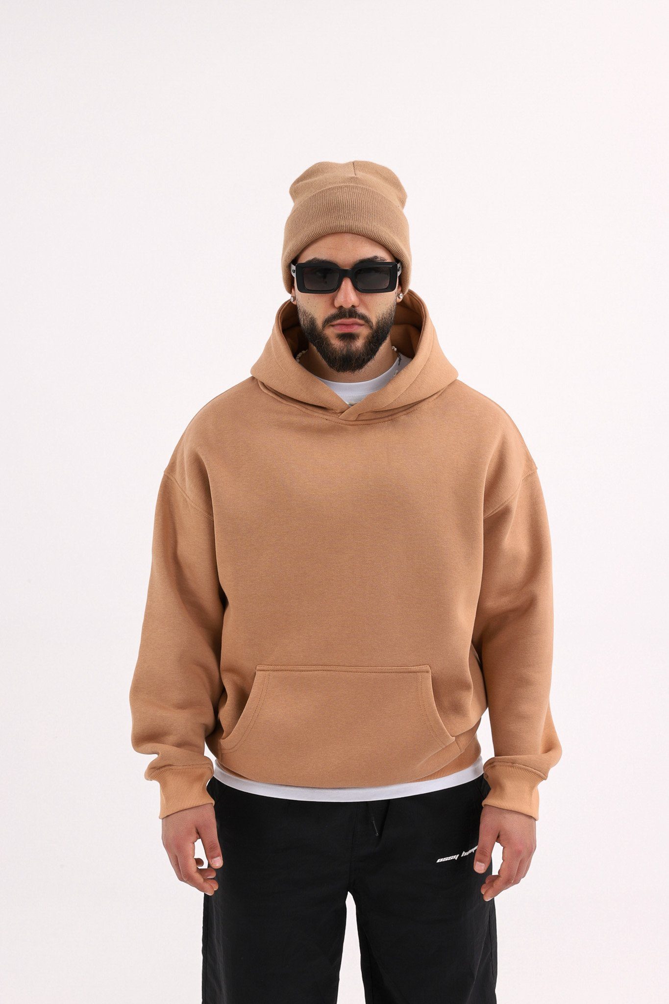 COFI Casuals Hoodie einfarbiger Basic Oversized Hoodie Premium Kapuzenpullover Unisex