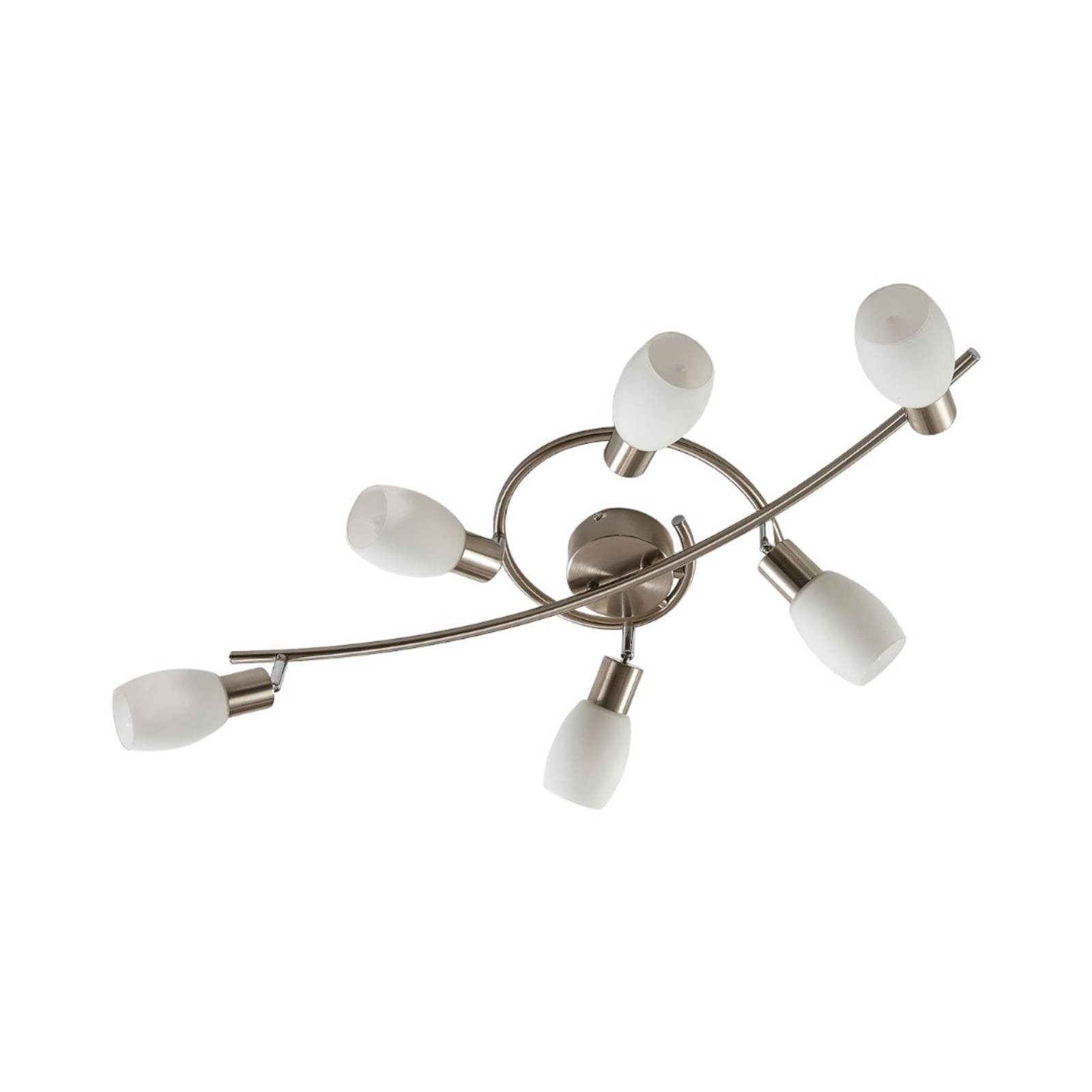 Lindby Deckenstrahler Arda, Glas Alu IP20, 6 x 4,5 W LED