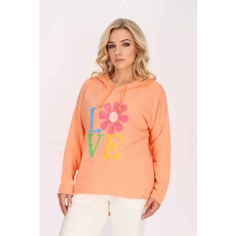 Worldclassca Hoodie Worldclassca Oversized LOVE Hoodie Kapuzenpullover Washed Sweatshirt