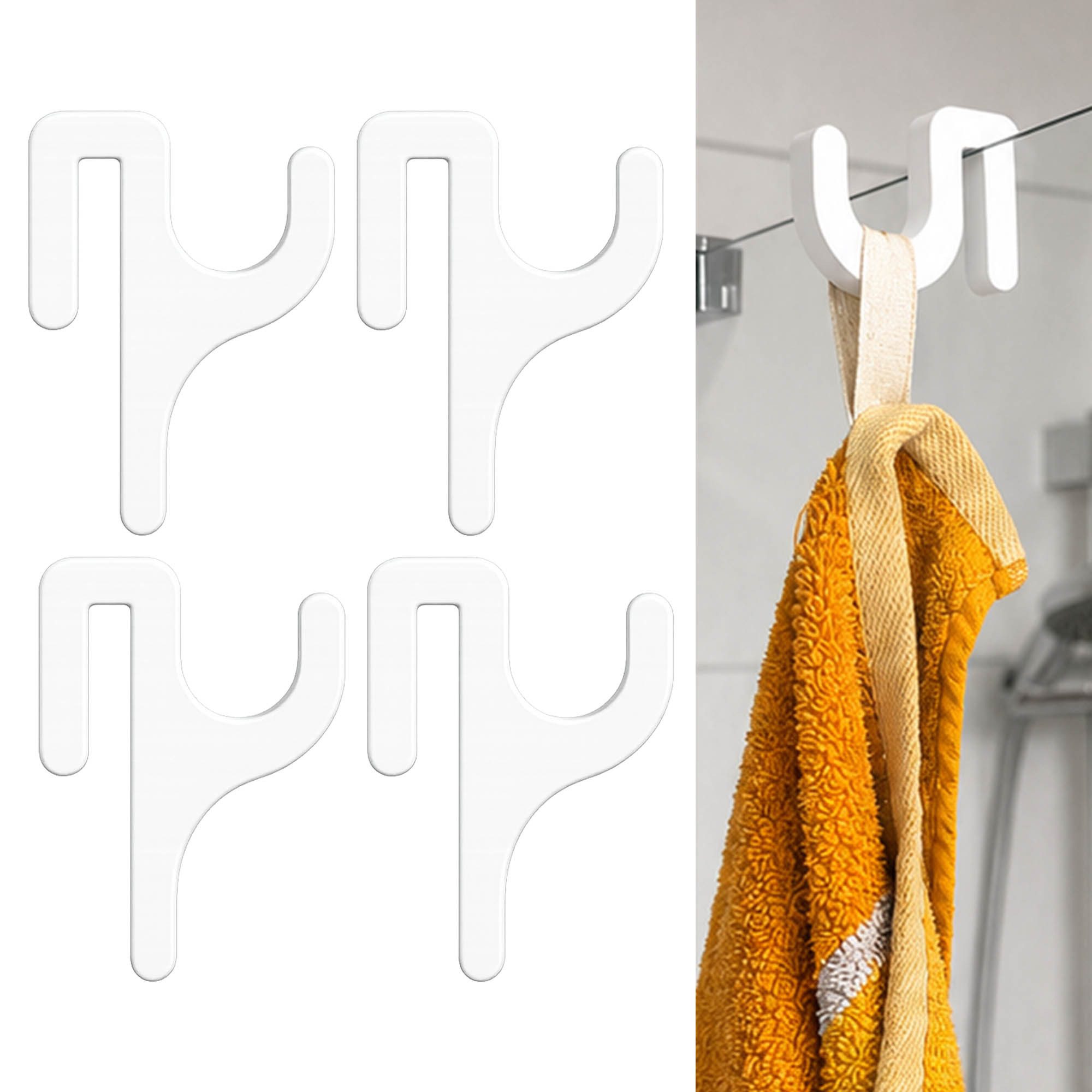 TSB Werk Handtuchhaken Handtuchhaken Duschtür Halter Duschkabine, (4-St), Handtuchhalter, Kleiderhaken, Türhaken