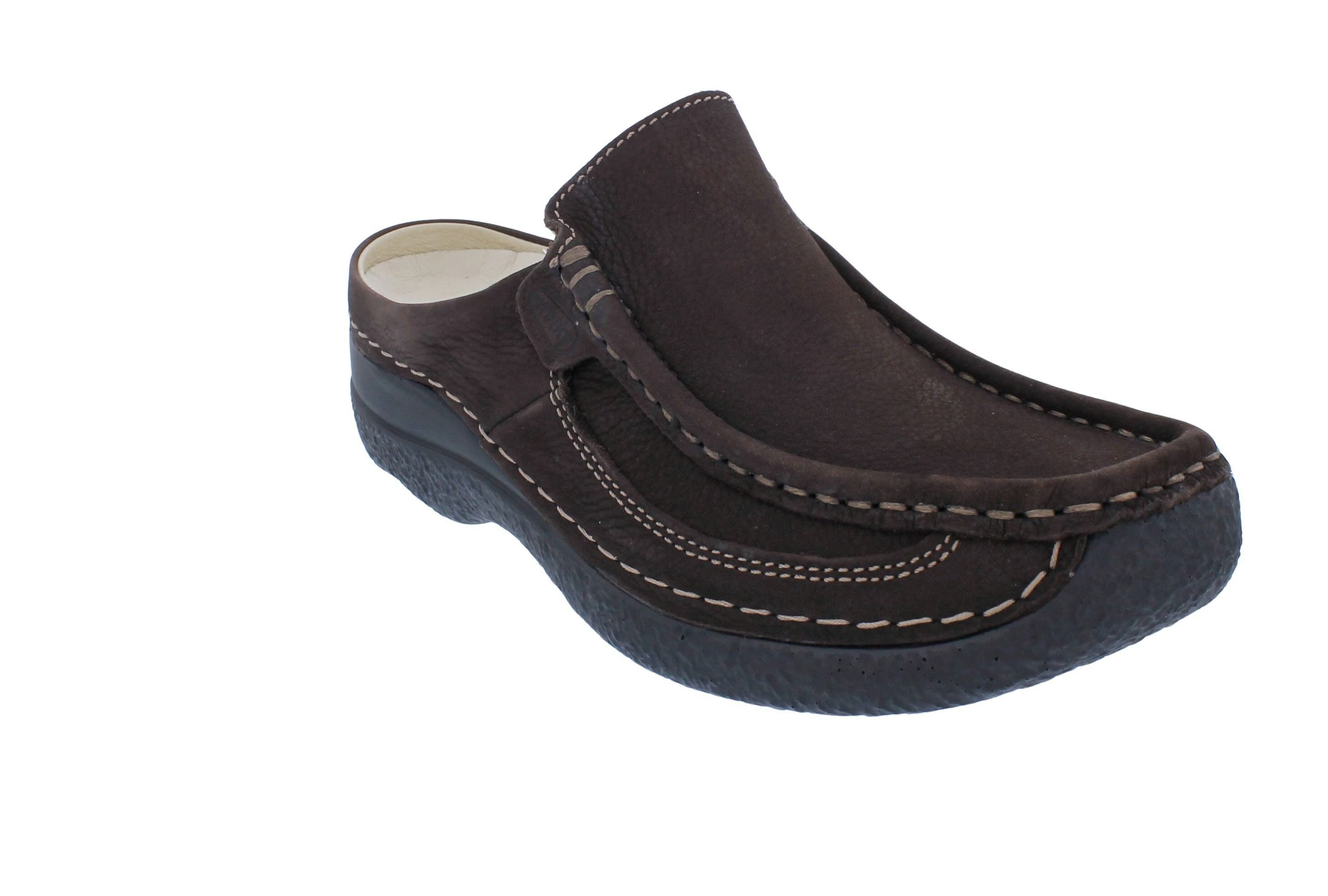 WOLKY Wolky Clog Roll Slide 0620211-300, Nubukleder, Braun, Fußbett zum Wech Clog