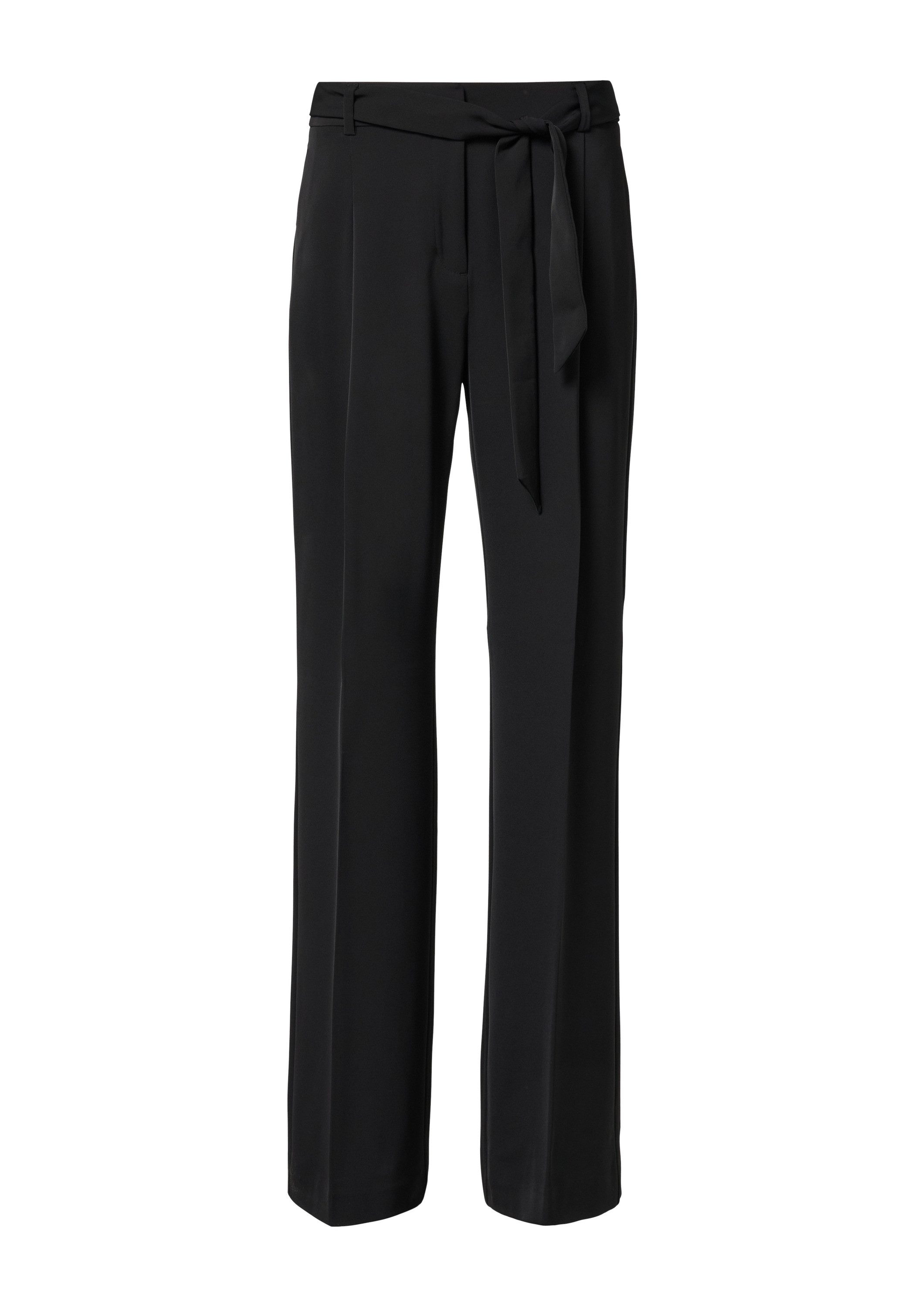 comma Chinos Hose Wide-Leg-Hose mit Bindegürtel günstig online kaufen