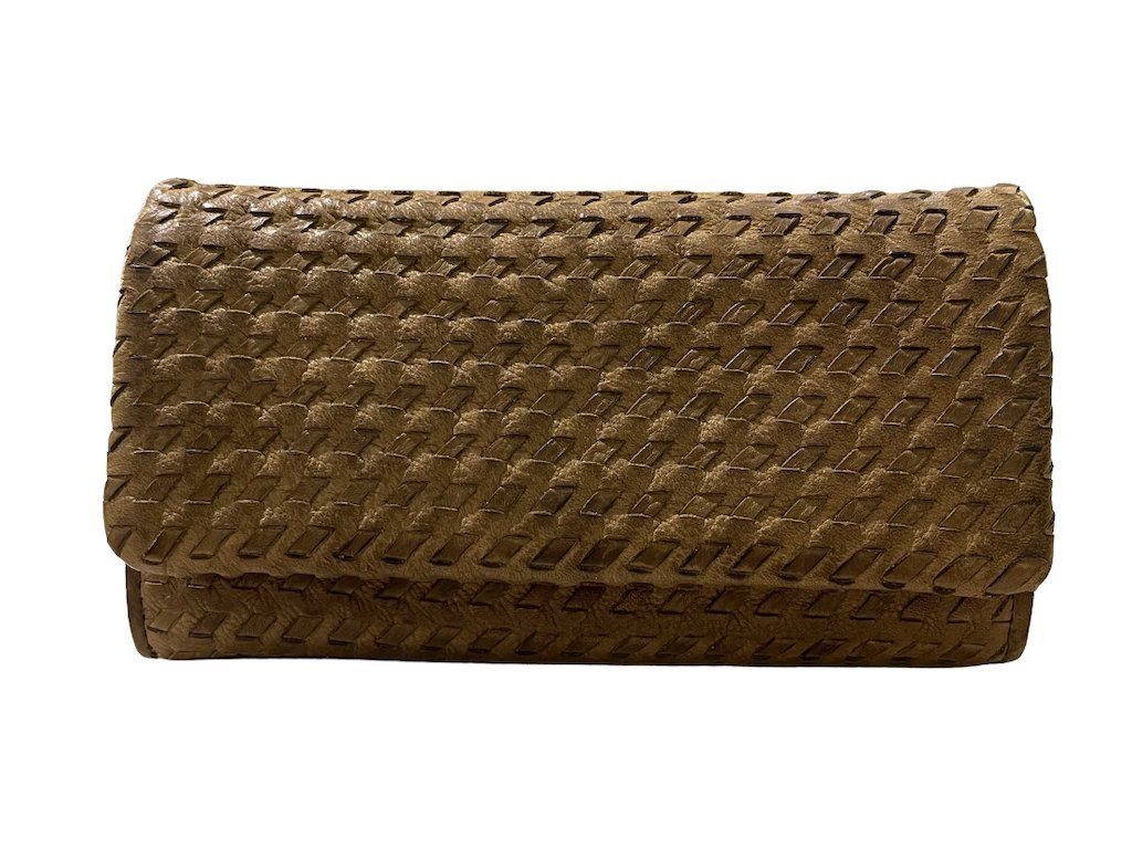 BZNA Geldbörse Portemonnaie Clutch Taupe Sneza