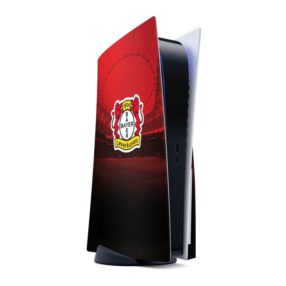 DeinDesign Konsolen-Cover Bayer 04 Leverkusen Offizielles Lizenzprodukt, Sony Playstation 5 Disc Edition Skin Aufkleber Sticker Folie