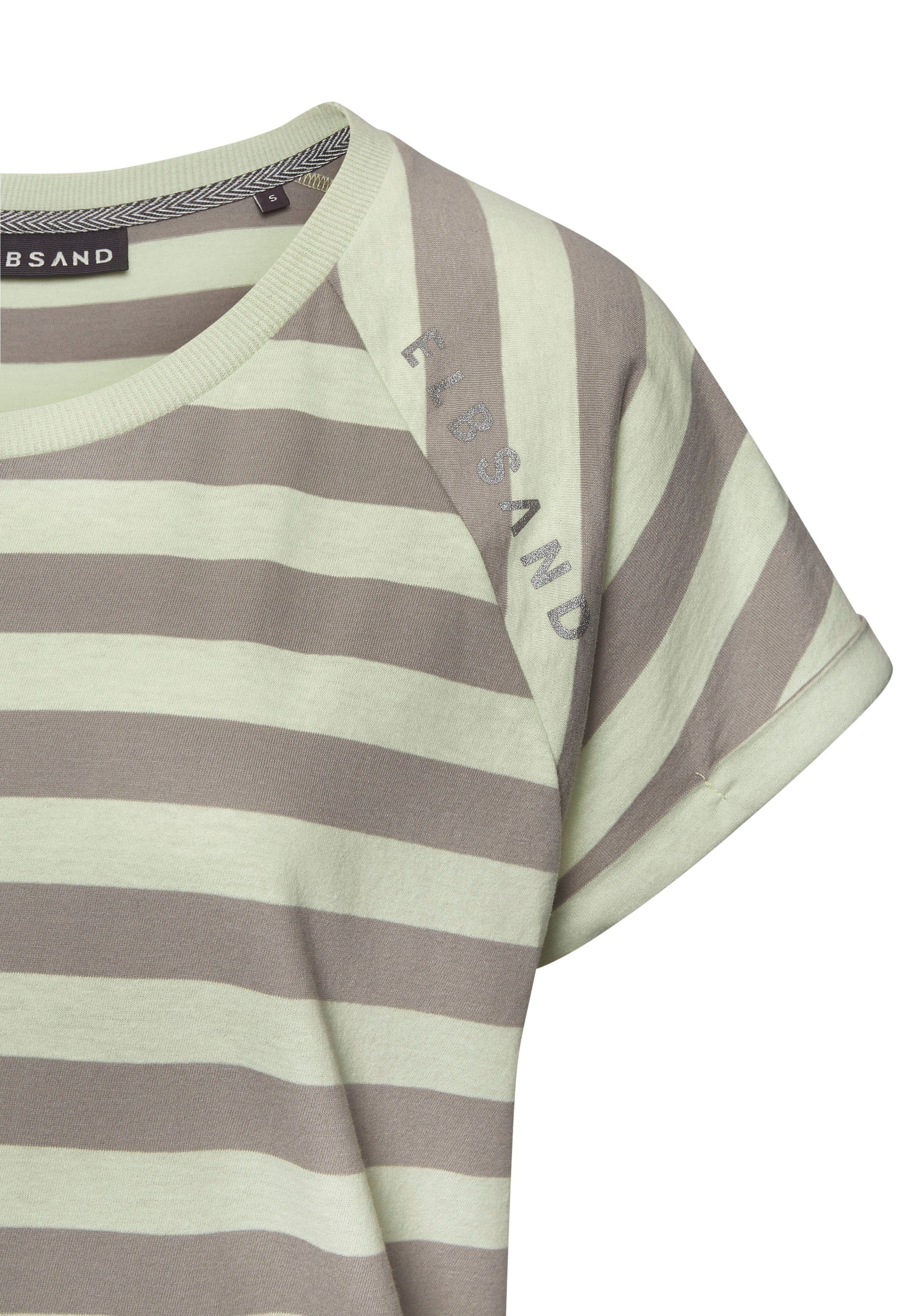 Elbsand T-Shirt Calisa mit Streifenmuster, sportliches Kurzarmshirt aus Baumwoll-Mix – Bild 4 von 5