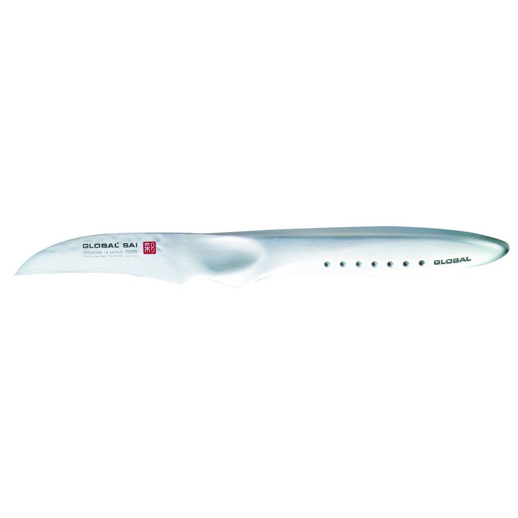 GLOBAL Schälmesser SAI-S04R Tourniermesser, Hammerdesign