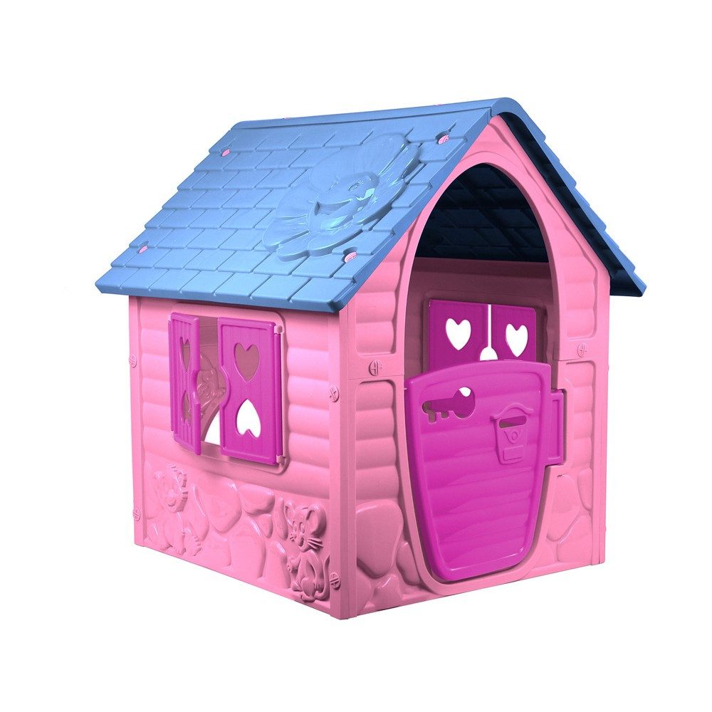 Generic Spielhaus Gartenhaus Kinderhaus Spielhäuschen, Tür & Fenster zum Öffnen, innen & außen, ab 2 Jahren