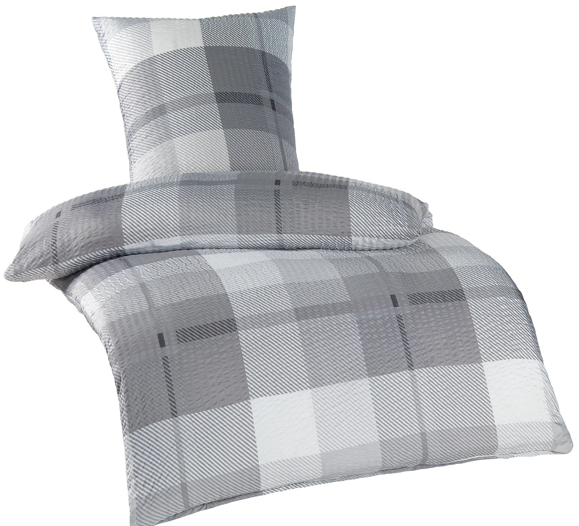 KH-Haushaltshandel Bettwäsche 2-tlg. Seersucker Bettwäsche 135x200 günstig online kaufen