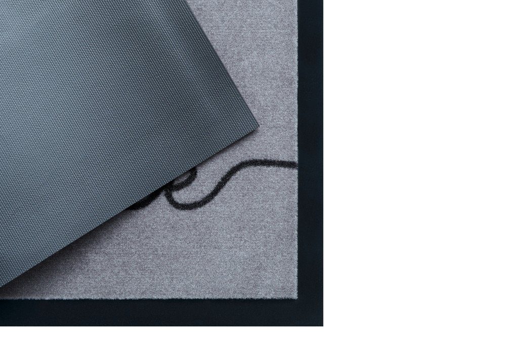 Fußmatte CLEAN WELCOME riess-ambiente, Design mm, Schmutzfänger Fußabtreter Höhe: · rechteckig, · 75x45cm strapazierfähig grau, 5 Modern ·