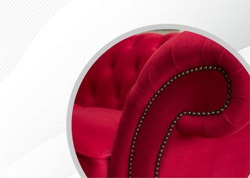 JVmoebel Chesterfield-Sofa, Sofa 2 Sitzer Couch Design Polster Modern Textil Stoff Bettfunktion