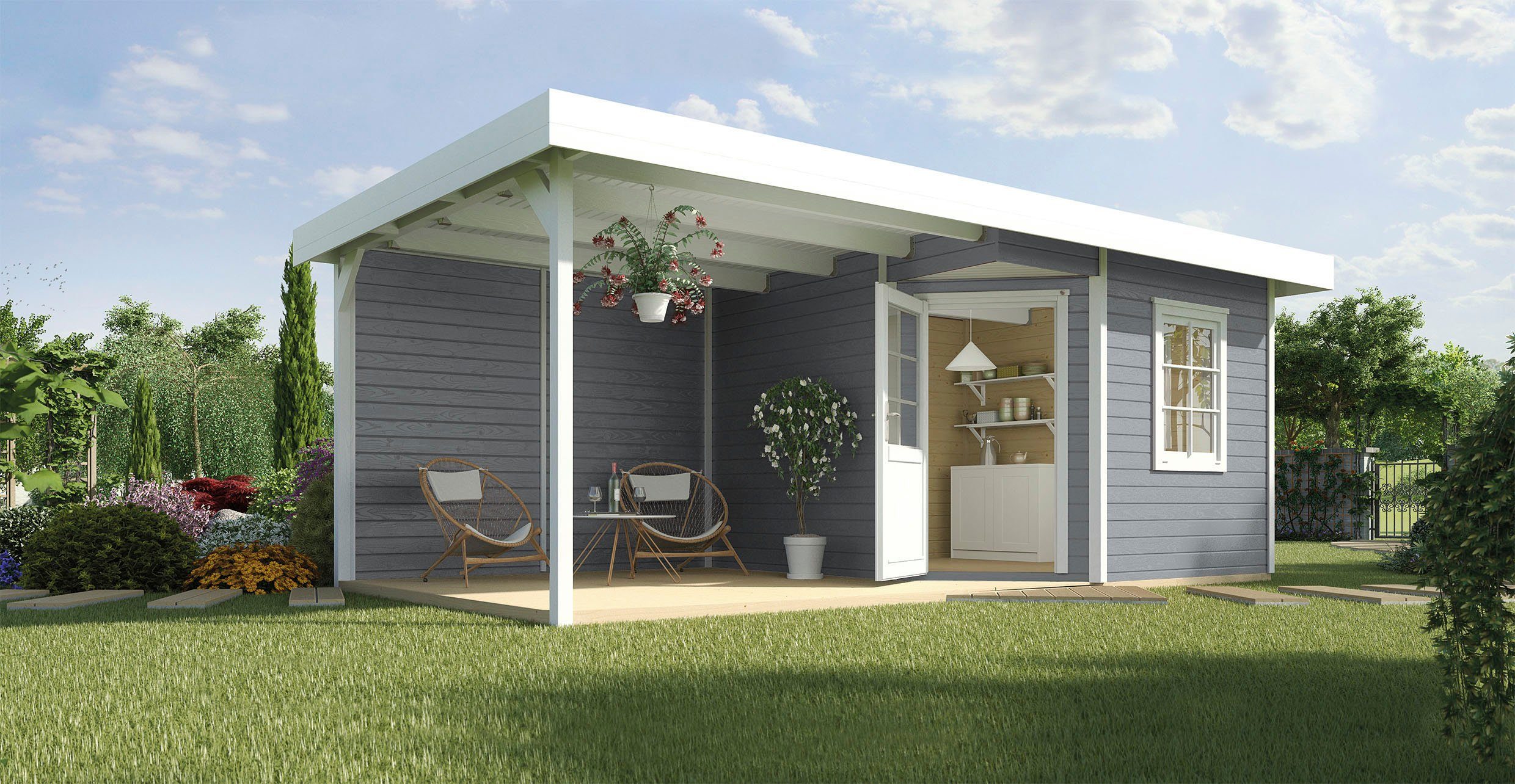 weka Gartenhaus Designhaus 213 Plus, BxT...