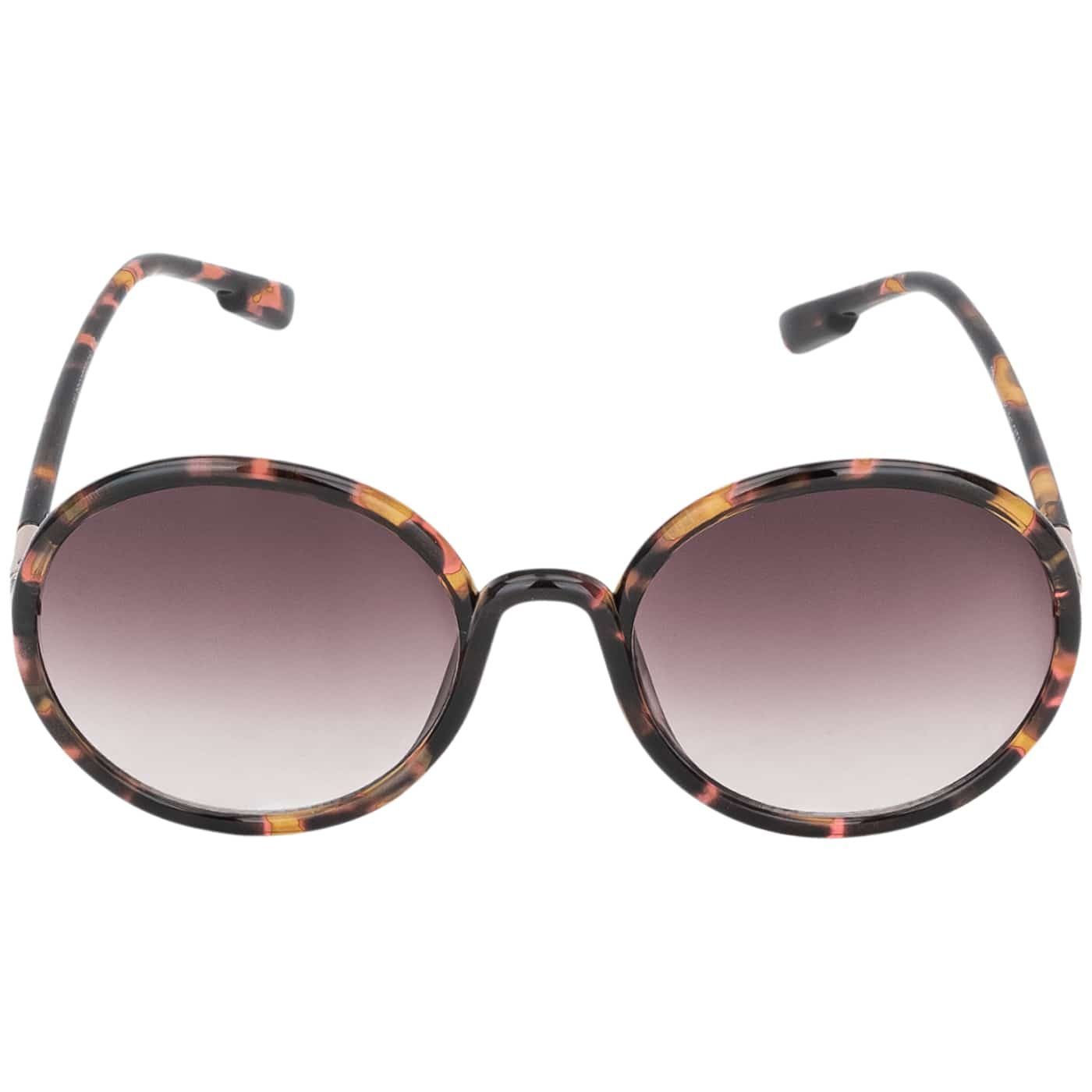 violette, Rundglas schwarzen Braun-Leopard Sonnenbrille Eyewear Damen und BEZLIT (1-St) Sonnenbrille blau Linsen mit Designer