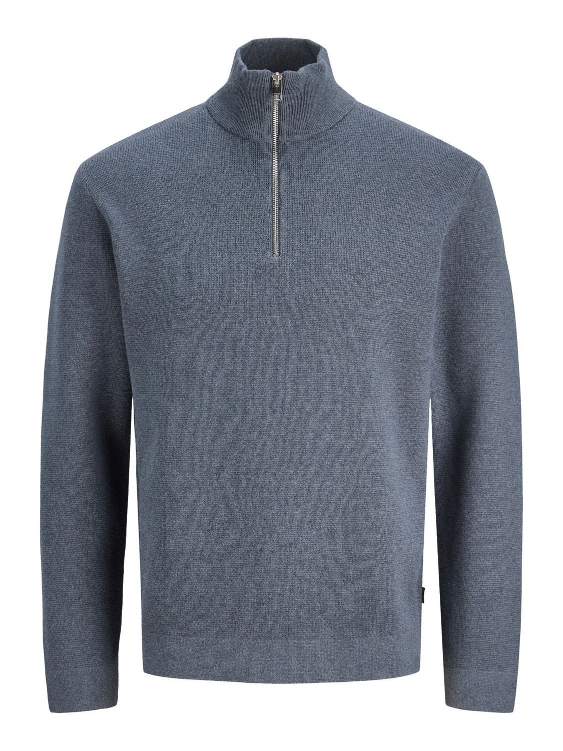 Jack & Jones Strickpullover JPRBLAMILANO STITCH KNIT HALF ZIP aus Baumwolle