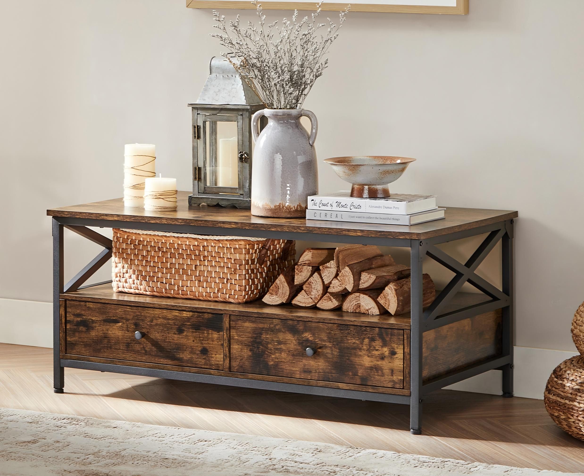 VASAGLE Couchtisch, Sofatisch, Wohnzimmertisch, 100 x 55 x 45 cm(LxBxH) günstig online kaufen