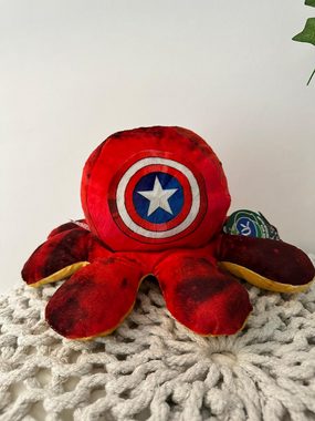 MARVEL Kuscheltier Oktopus Reversible 30 cm Kuscheltier Wende Plüschtier Octopus Marvel (1-St), Octopus Marvel Iron Man Captain America