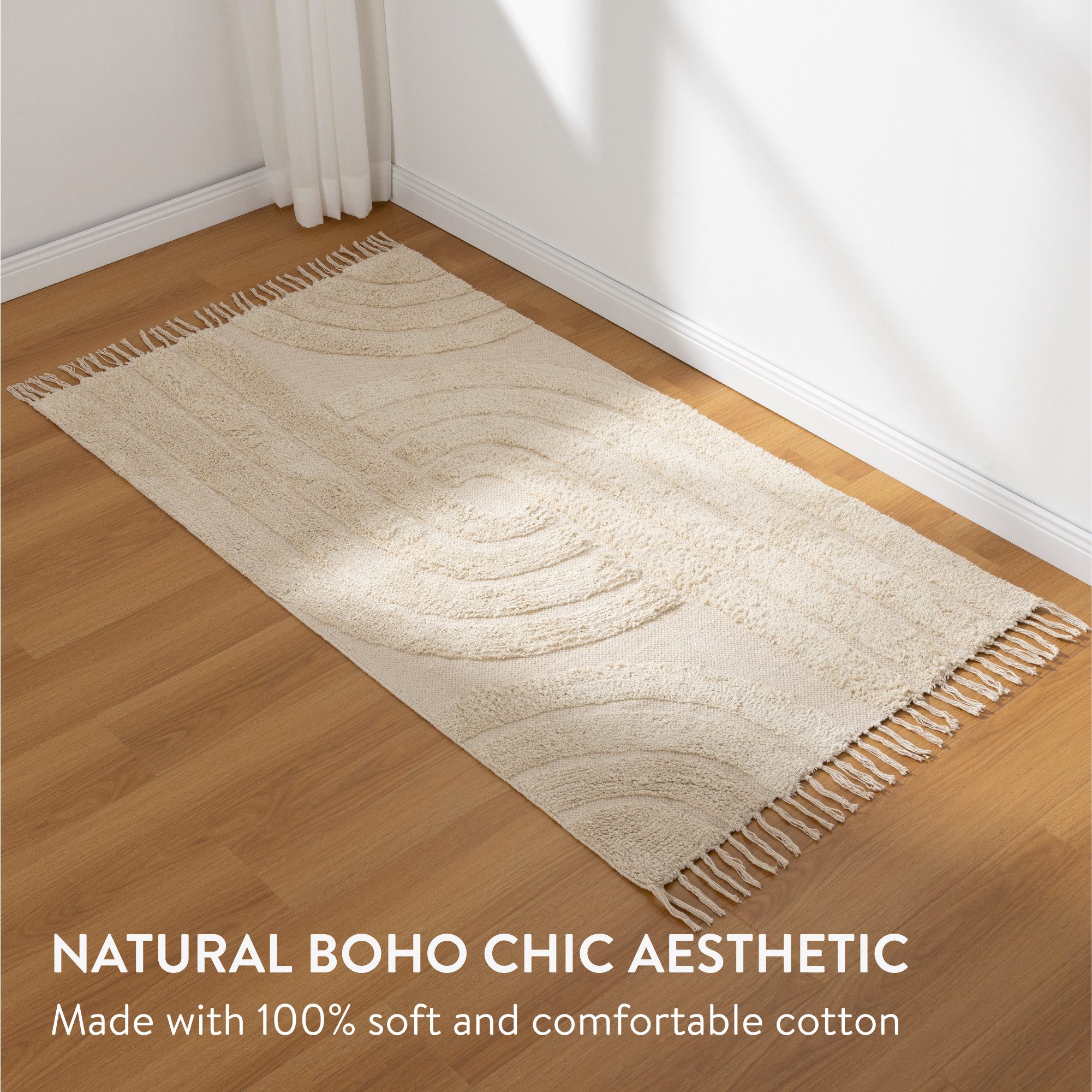 Wolldecke Teppich Läufer für Schlafzimmer 80 x 150 cm Teppich waschbar, HOM günstig online kaufen