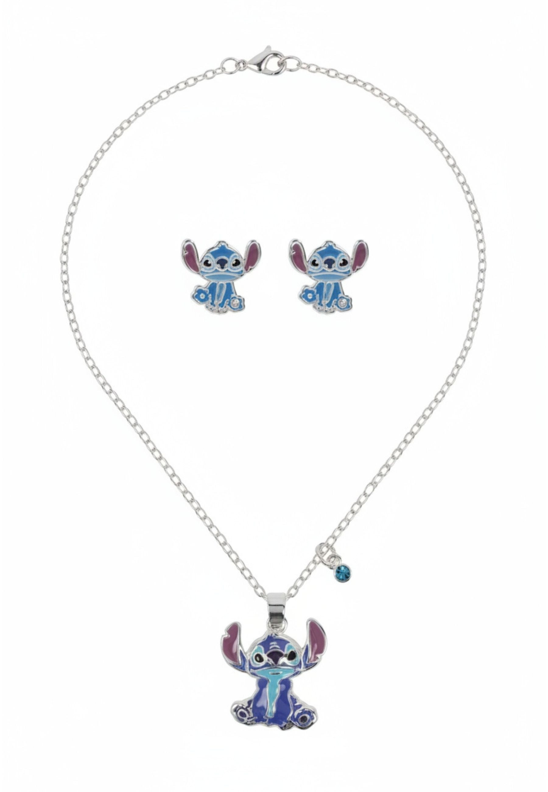 Disney Collier STITCH – Ohrringe & Halskette Set – Beschichtetes Messing (Set)