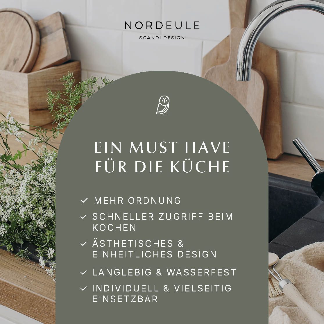 NORDEULE Etiketten 80 Stück Gewürzetikett selbstklebend, Gewürzaufkleber Wasserfest ⌀3cm, ideal für Beschriftung von Vorratsgläser, Gewürzaufbewahrung