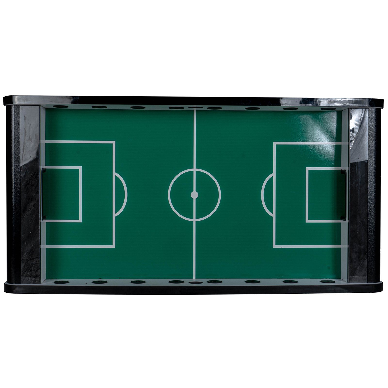 Sport Spieltische RAMROXX Kickertisch Fußball Tischkicker Design Schwarz grünes Spielfeld Figuren Blau Weiss 80kg