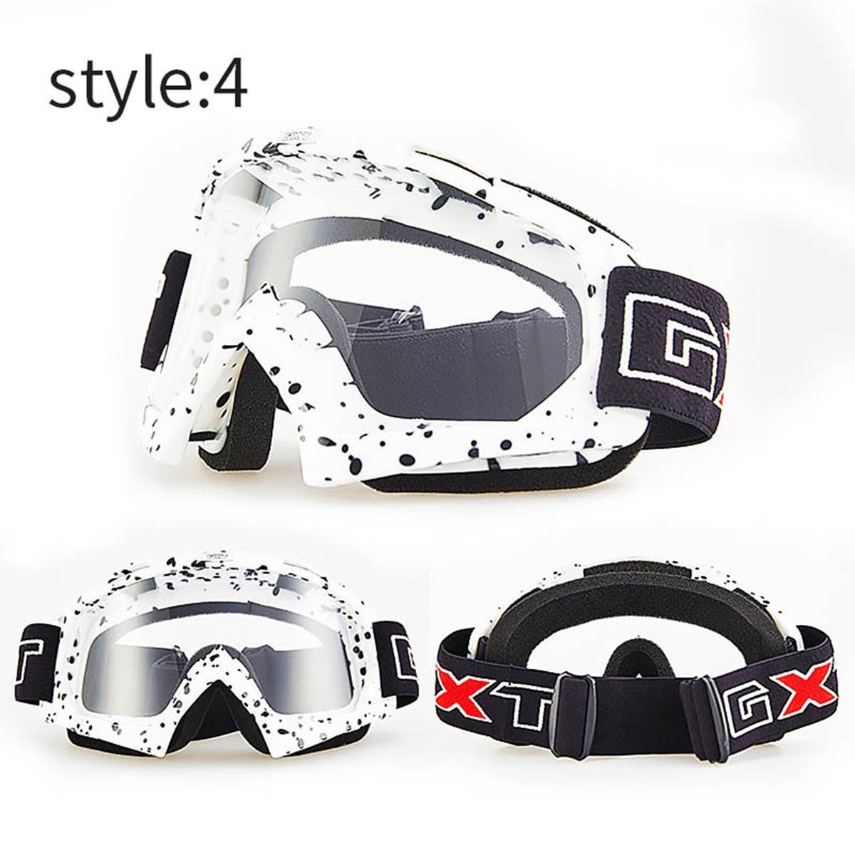 Blusmart Skibrille Motocross Brille ATV MTB DH Winddicht Skifahren Moto Bike Brille Glas 3 | Brillen