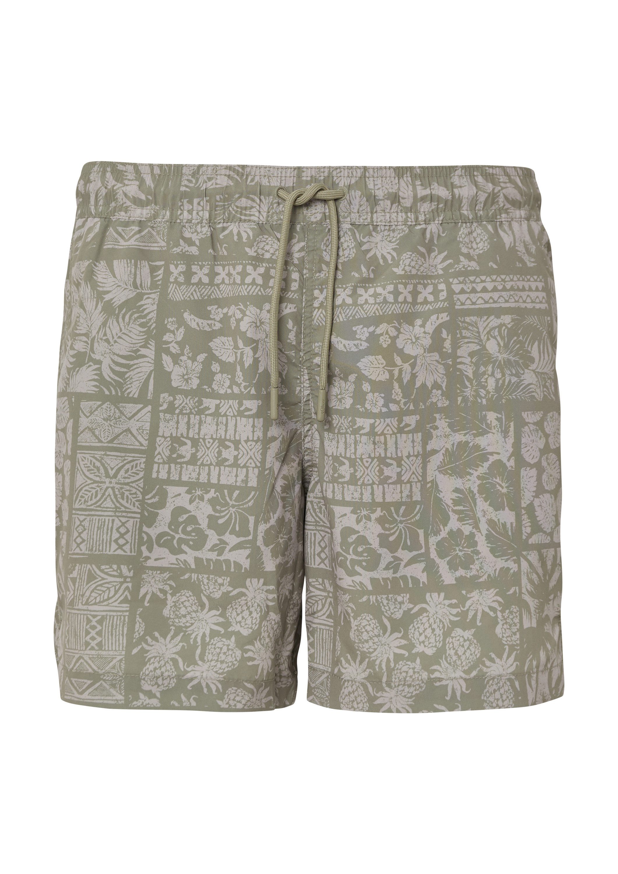 s.Oliver Badehose Badehose Badeshorts mit All-over-Print und Eingrifftasche günstig online kaufen