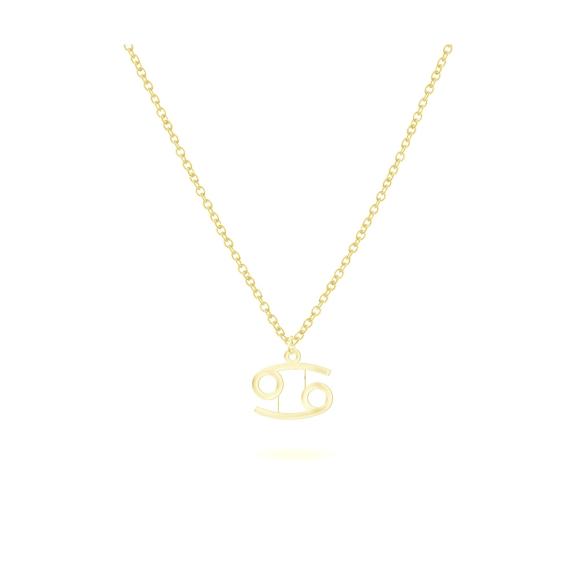 Beka&Bell Kette mit Anhänger 925-Sterling Silber vergoldet Glänzend 42cm Krebs