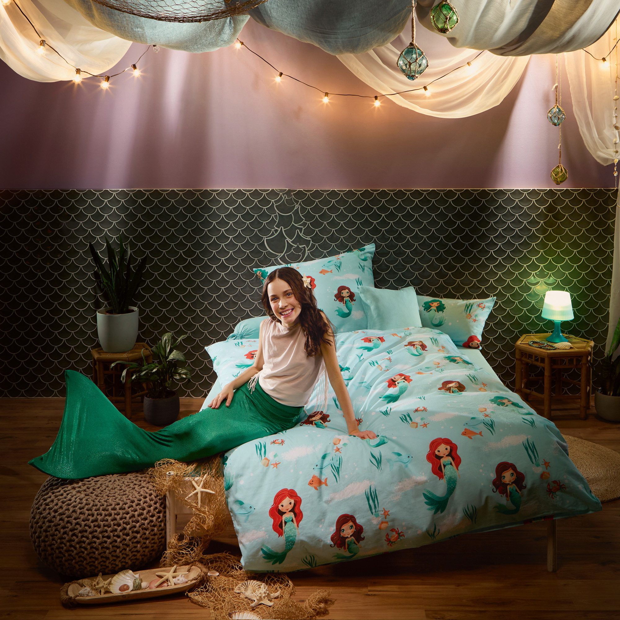 REDBEST Kinderbettwäsche Kinder-Bettwäsche, Renforcé, Renforcé Motiv: Meerj günstig online kaufen