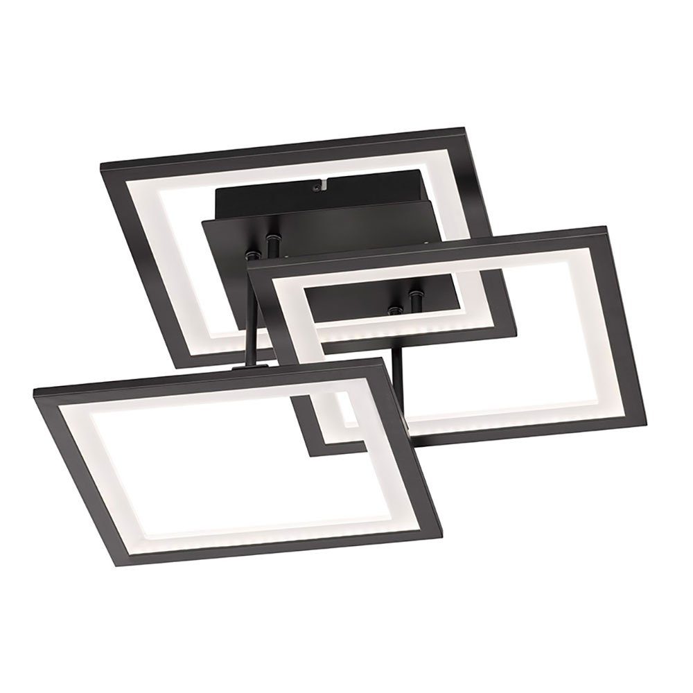 WOFI LED Deckenleuchte, LED-Leuchtmittel fest verbaut, Warmweiß, LED Deckenleuchte schwarz Modern Wohnzimmerlampe dimmbar, 3
