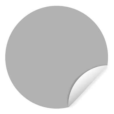 MuchoWow Wandsticker Grau - Unifarbener Druck (1 St), Runde Aufkleber für Kinderzimmer, Babyzimmer, Einteilig, Selbstklebend