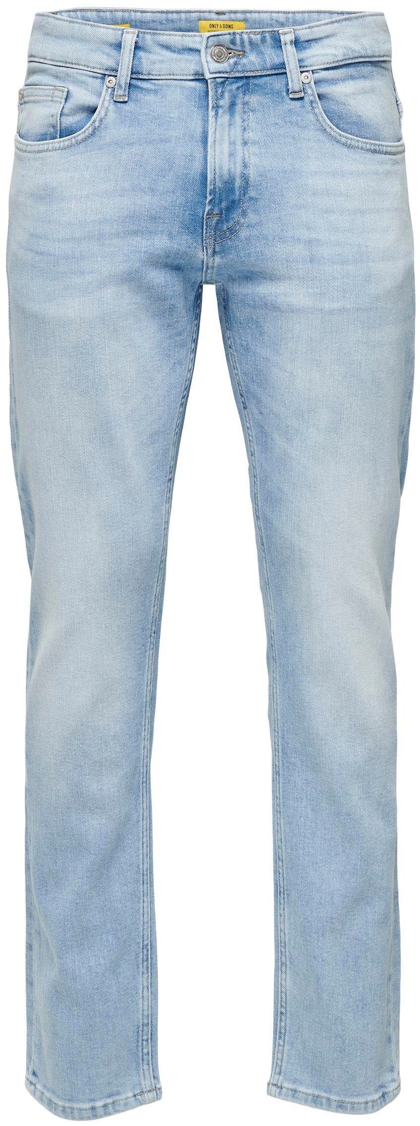 ONLY & SONS Regular-fit-Jeans WEFT Light Blue Denim