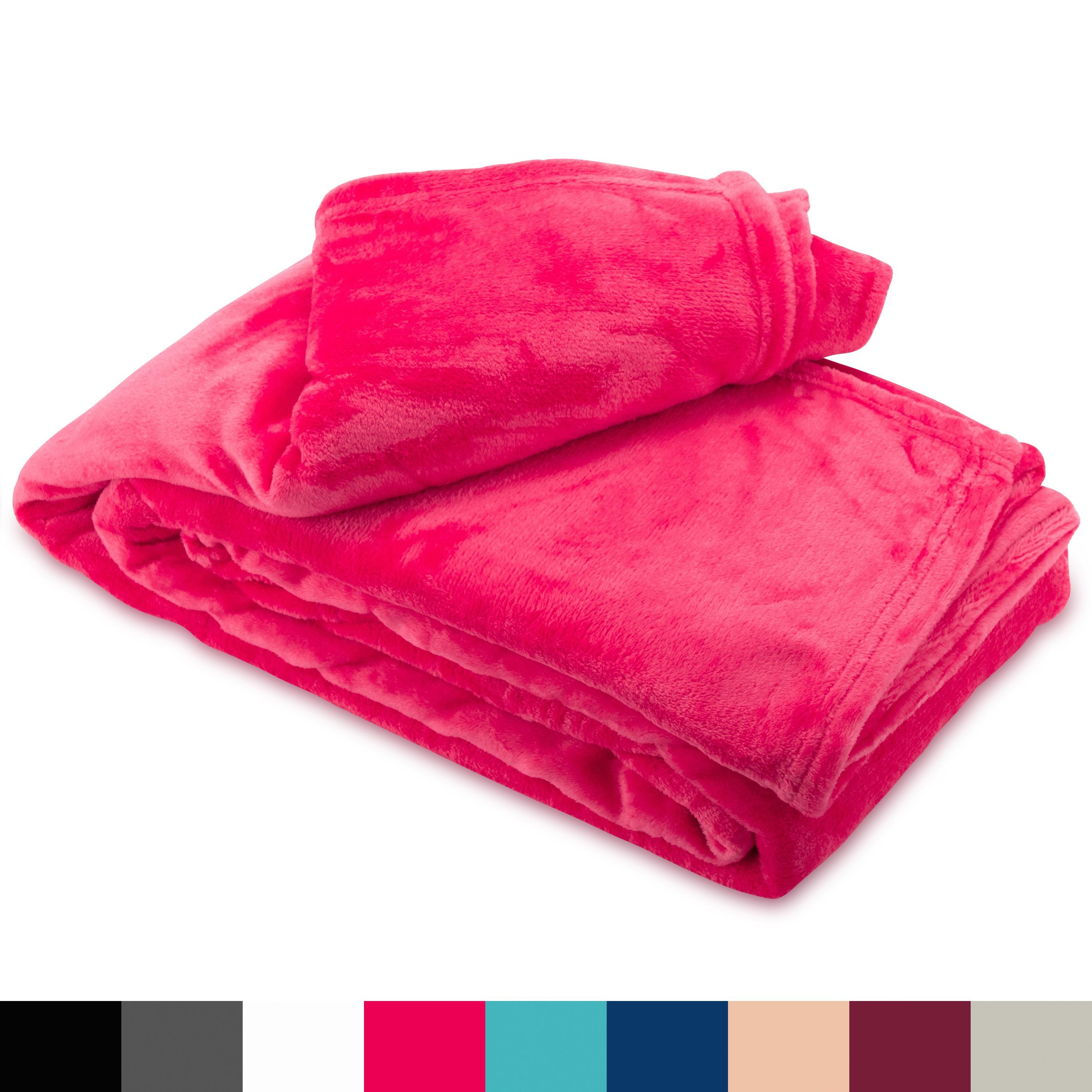 Wohndecke kuschelig warm 150x200, 220x240 oder 270x230, Leonado Vicenti, Kuscheldecke flauschig weich, Einfarbig. Reduzierter Preis € 13,50. Unverbindliche Preisempfehlung € 26,14